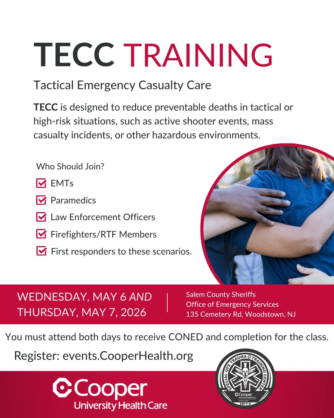 Training Opportunity (TWO DAYS): Tactical Emergency Casualty Care