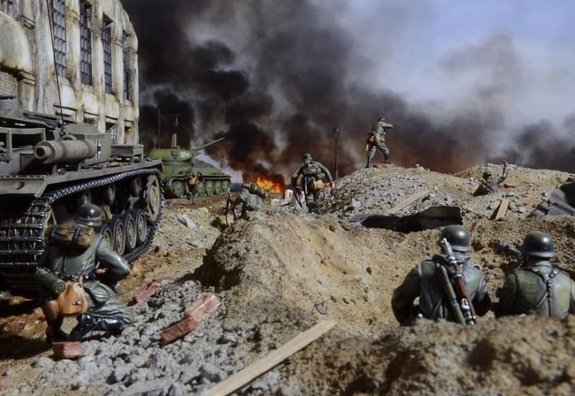 Stunning action diorama of Stalingrad 1942-1943. The Battle of