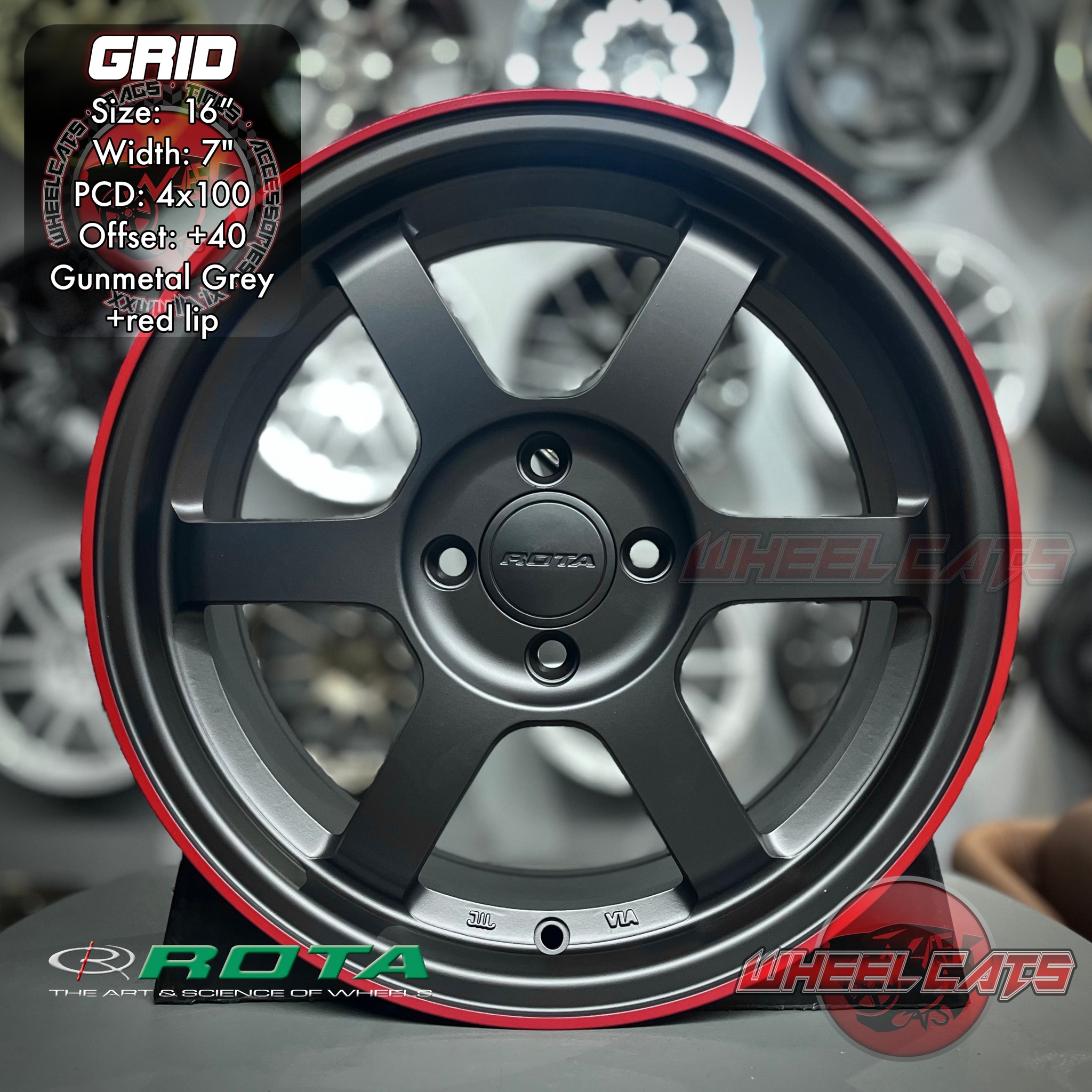 HOT NEW ARRIVAL ??? ROTA GRID RACING 16x7 in Gunmetal Grey + 
