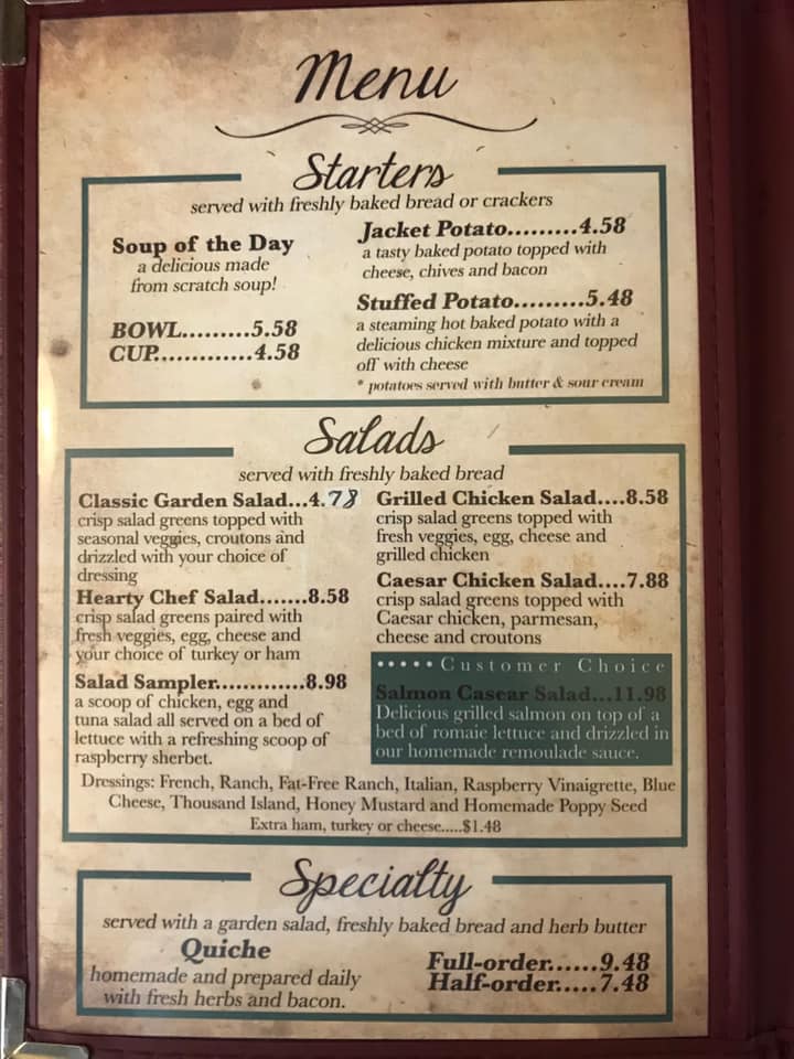 Did you know we have a full menu?!... - The Tea Room Gore,ok