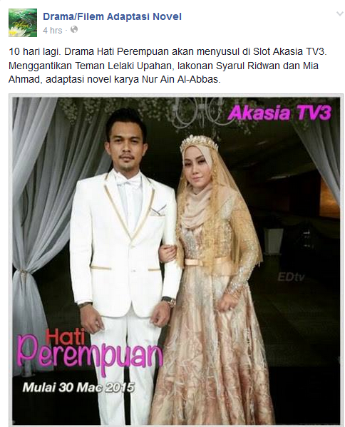 Novelholics Hati Perempuan Nur Ain Al Abbas Akan Facebook