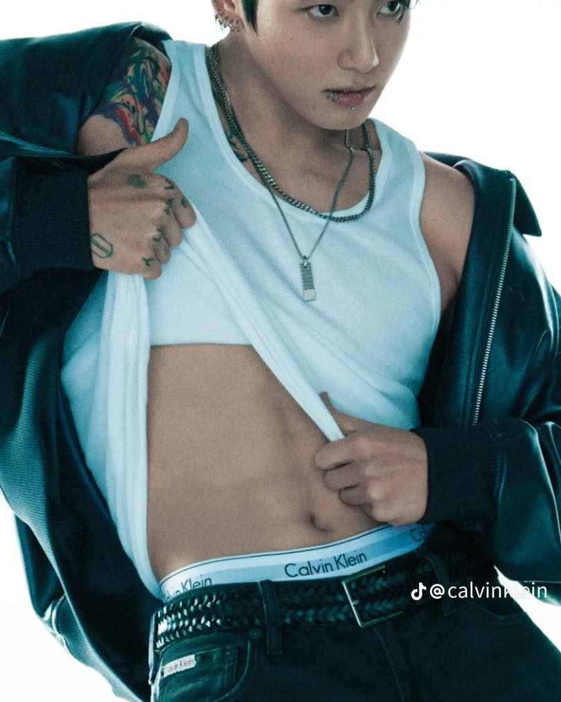 TikTok | Calvin Klein Jung Kook in new 90s denim. Relaxed from
