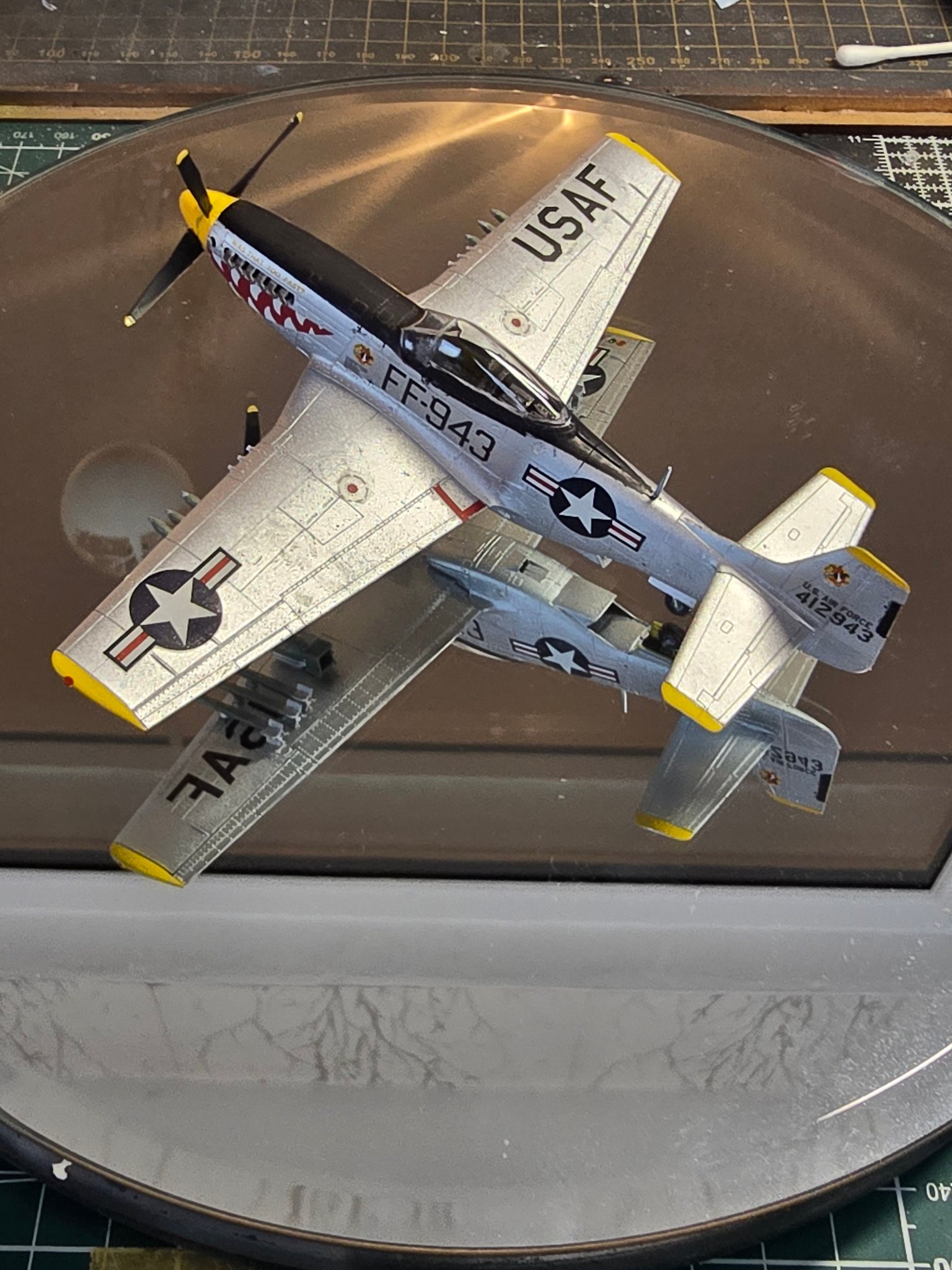Monogram 1/32 Phantom F-51D Mustang. Easy kit to assemble, though