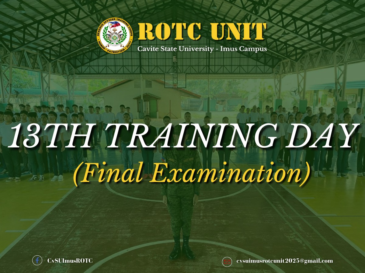 MS1 13TH TRAINING DAY / FINALS |... - Cvsu - Imus ROTC Unit | Facebook
