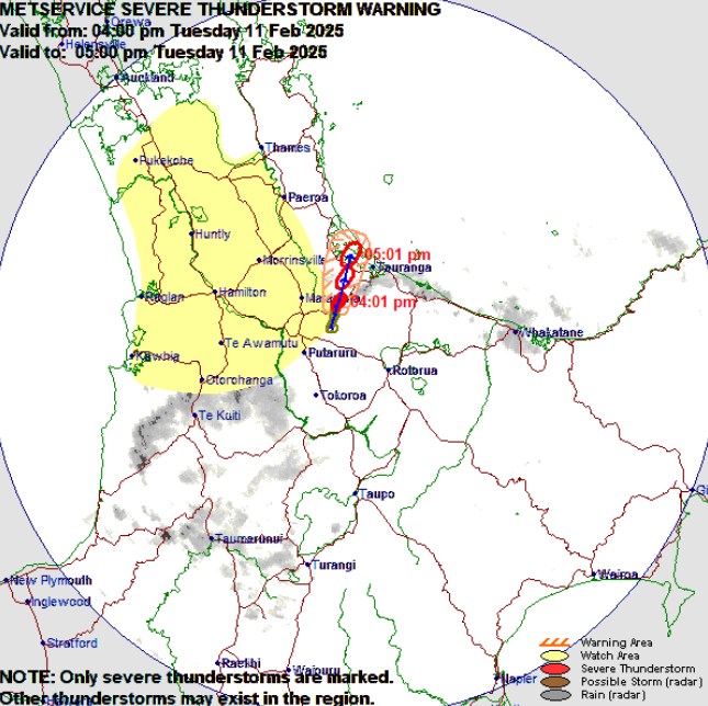 Bay - UPDATE 8.50 PM: The severe thunderstorm watch has been lifted ...