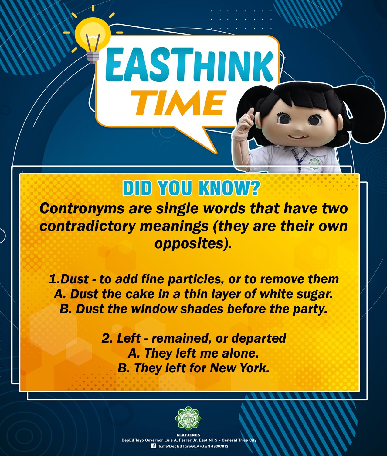 Good day, everyone! Let us learn another interesting fact from Gladeast ...