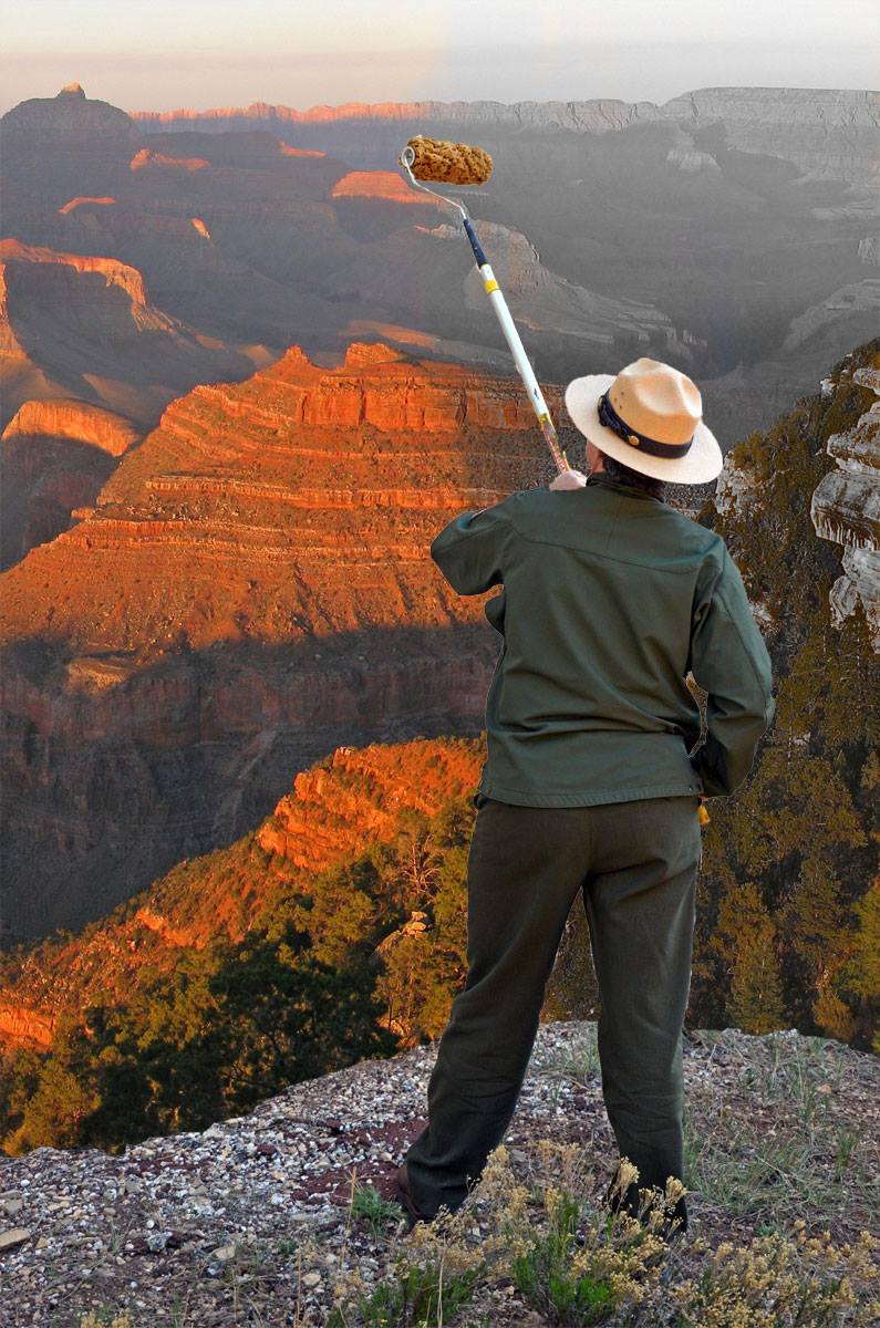 Grand Canyon National Park - That's No Selfie Stick. Every March, just ...