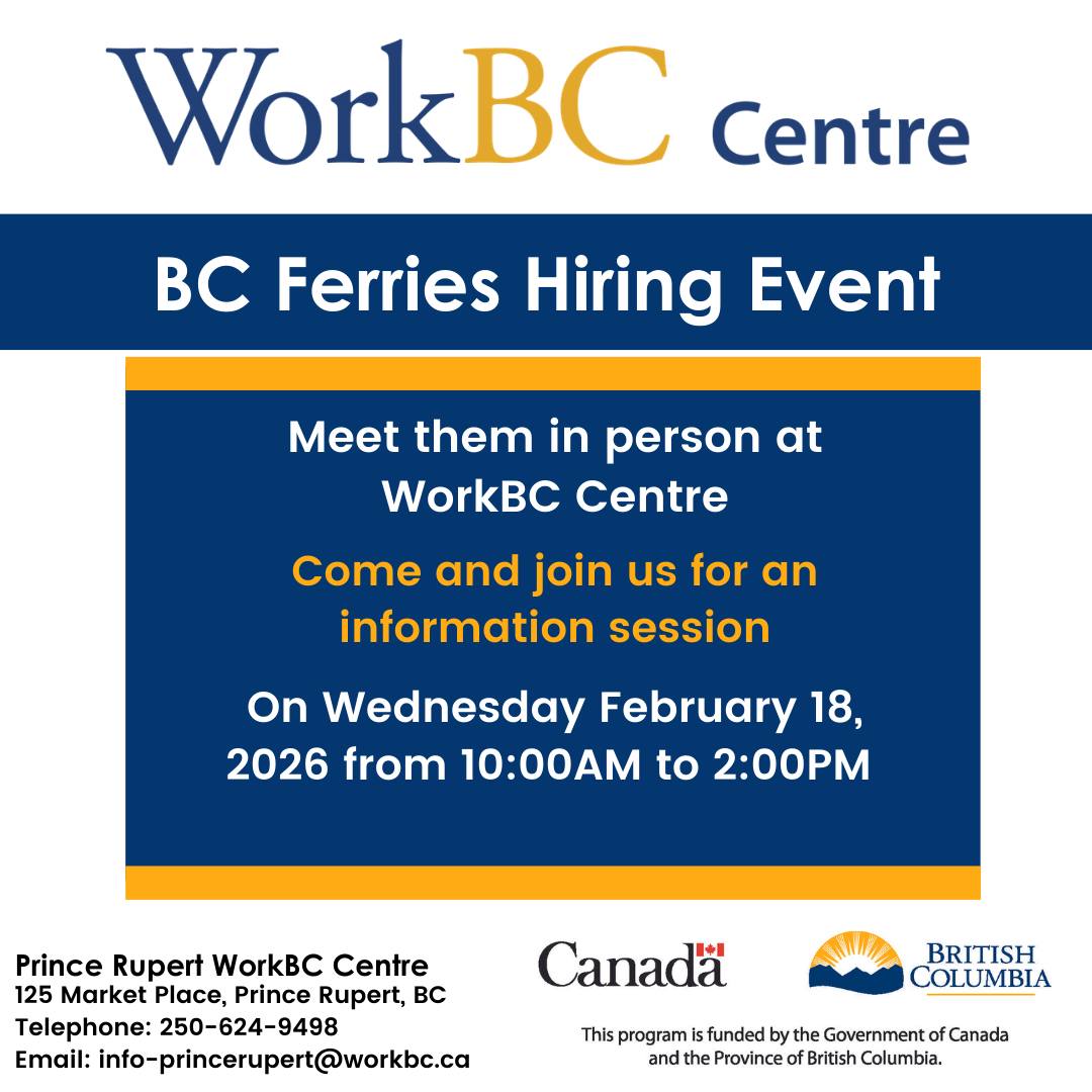 BC Ferries is hiring and... - North Coast Workbc Centres | Facebook
