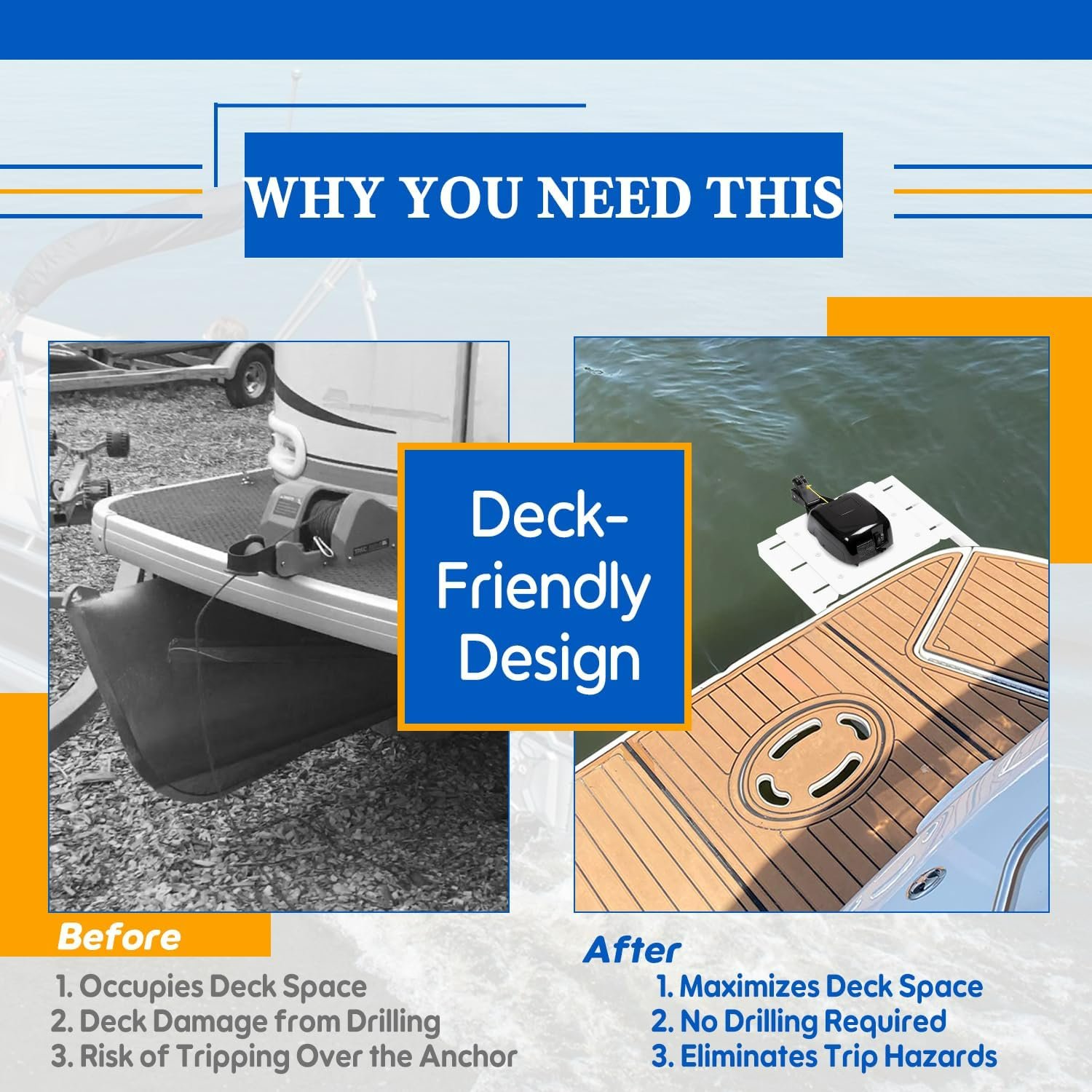 Aluminum Pontoon Accessory Mount, Adjustable Pontoon Anchor Ledge Grill ...