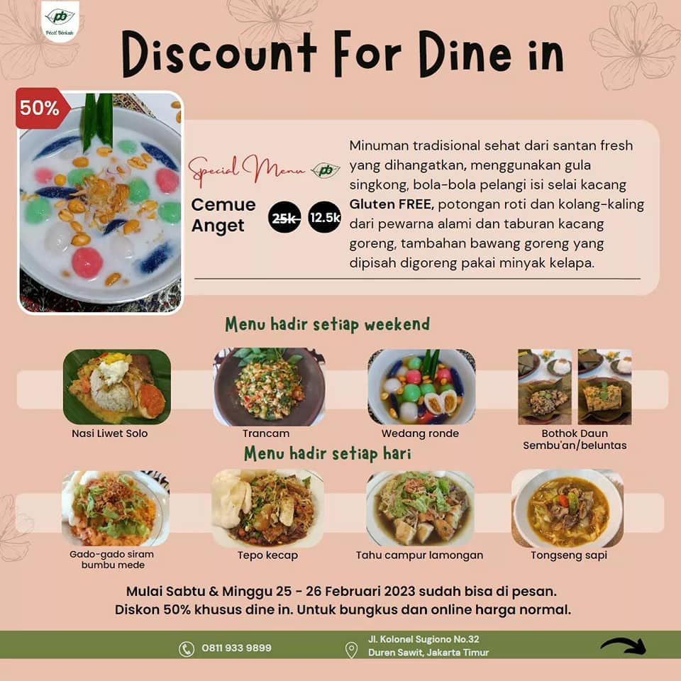 Special Menu Discount 50% for Weekend... - PecelBerkahjakarta | Facebook