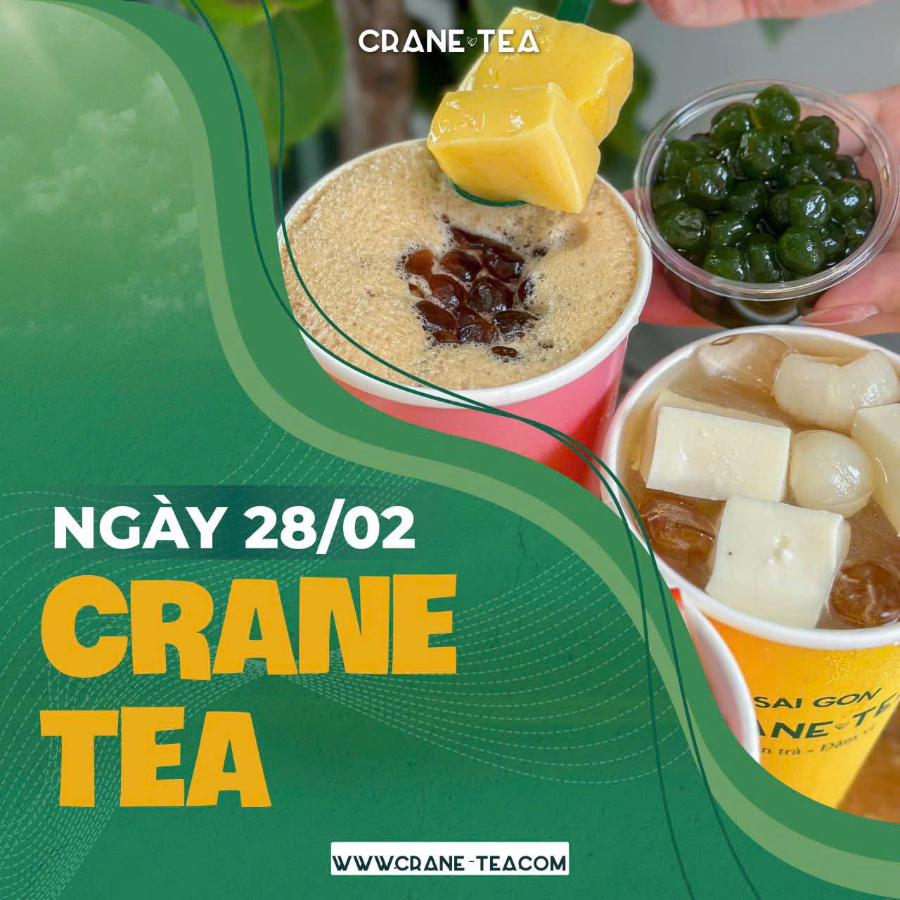 𝐂𝐫𝐚𝐧𝐞 𝐓𝐞𝐚 - Tưng bừng khai trương 𝐂𝐑𝐀𝐍𝐄 𝐓𝐄𝐀 tại : 📍𝐂𝐍 𝟐𝟗 :... | Facebook