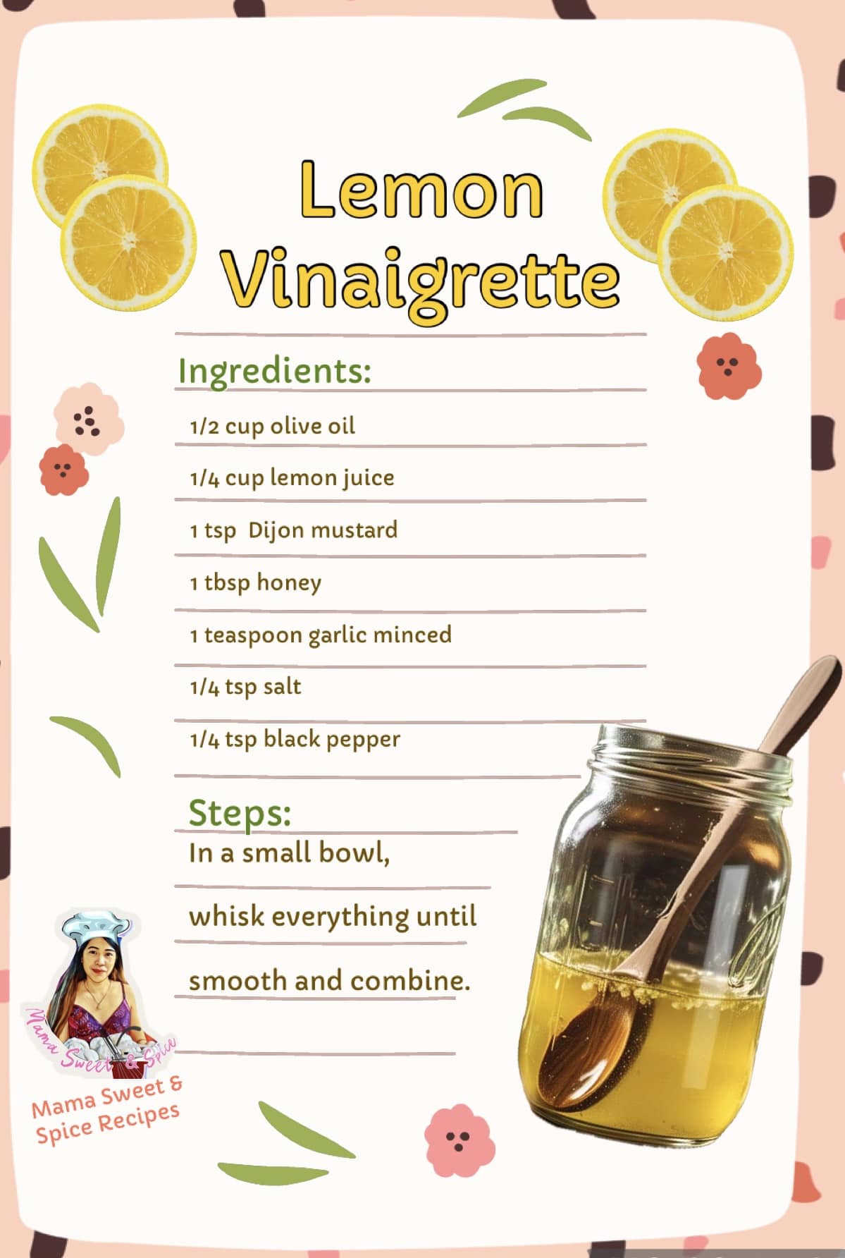 Mama - Basic Lemon Vinaigrette Great for salad dressings and marinades ...