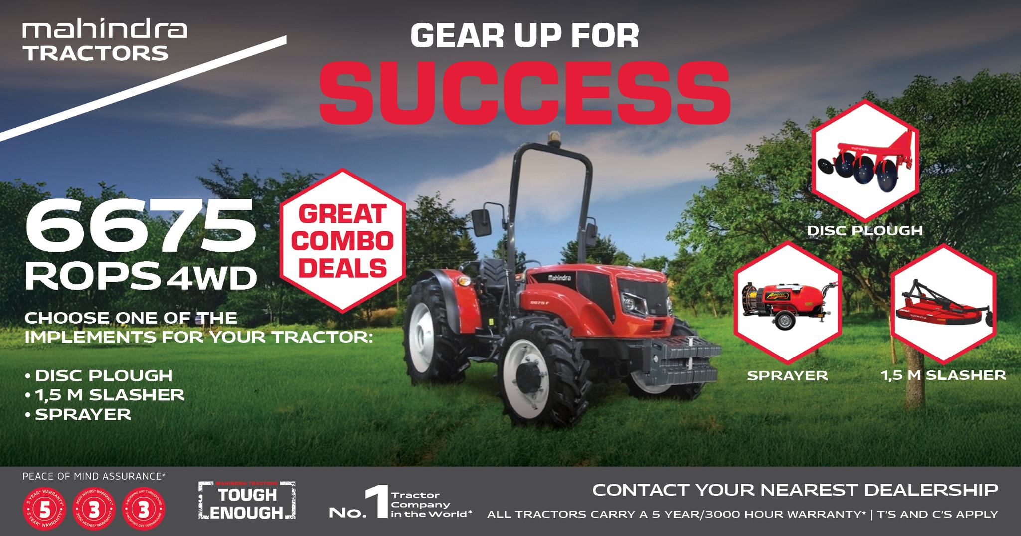 Mahindra - The Mahindra Tractor 6675 ROPS 4WD is your partner on the ...