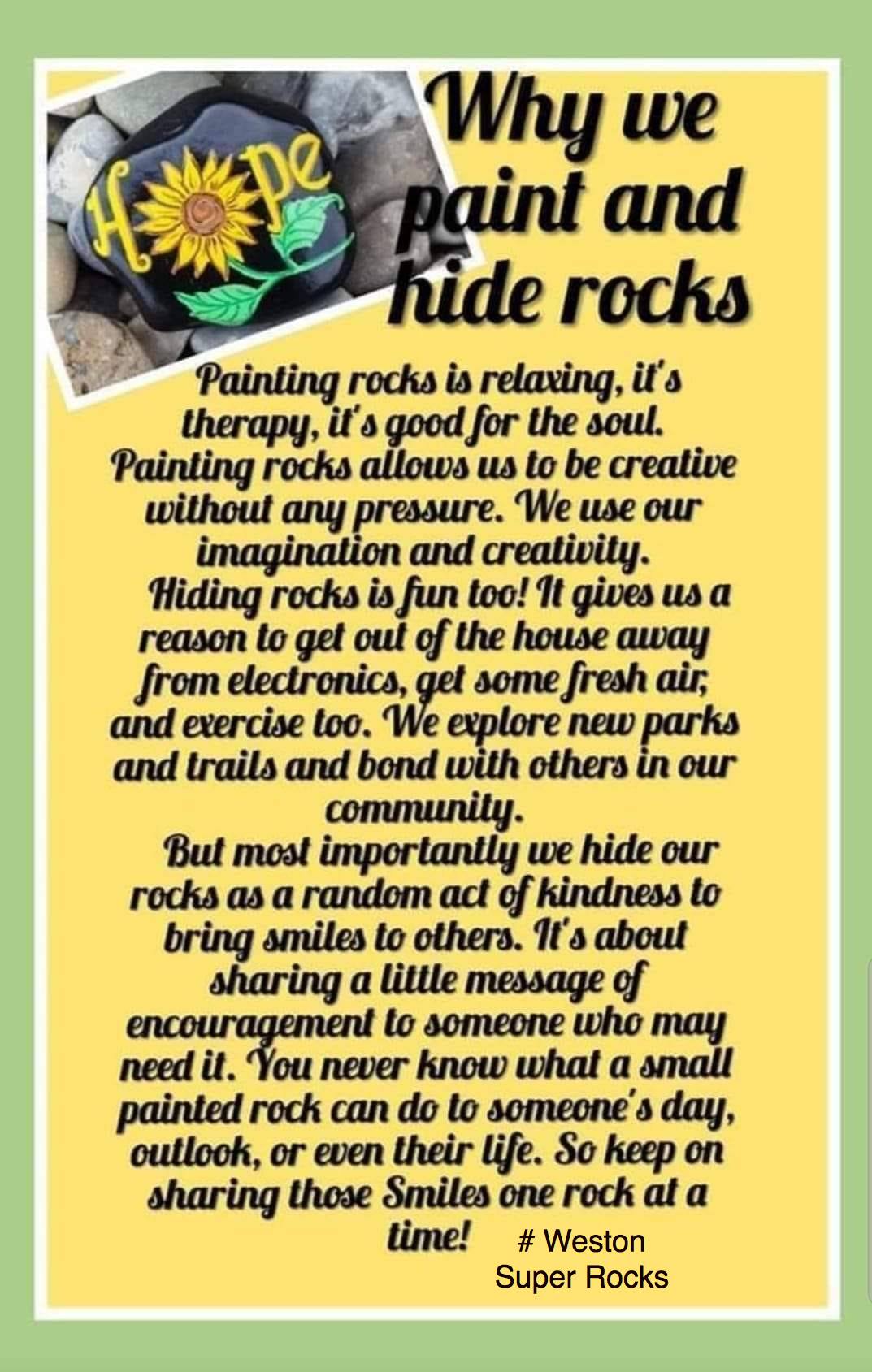 Weston Super Rocks - Have you ever wondered what this big rock painting ...