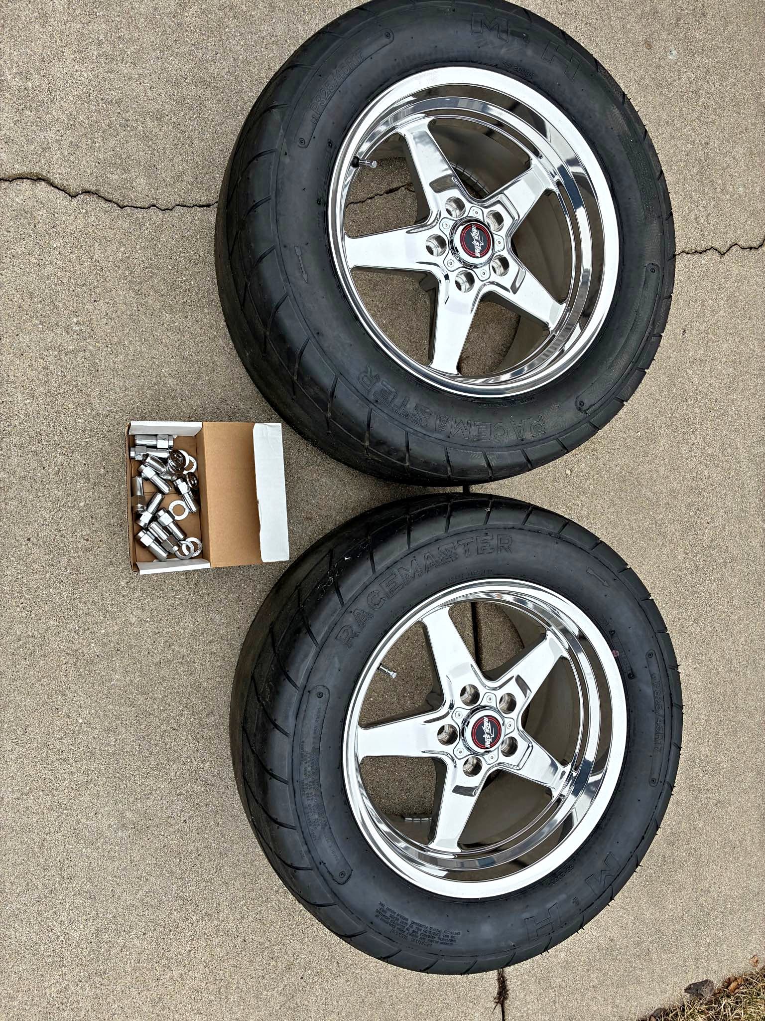 17 inch Racestar Polished wheels with M&H Drag Radials - Car Wheels ...