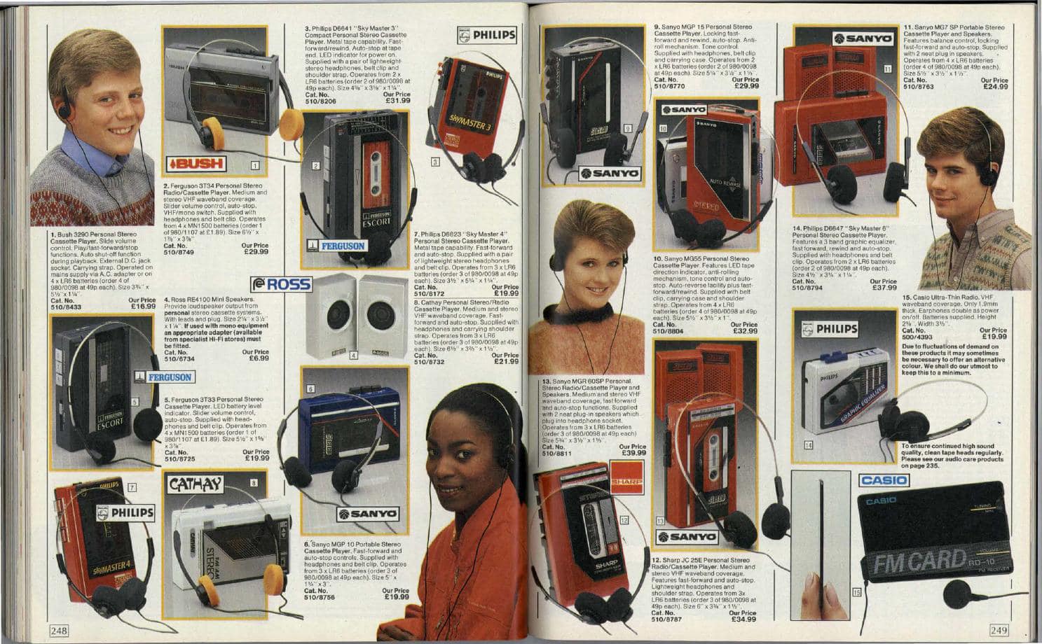 Found this the old Argos catalogue of cassette players 🎧