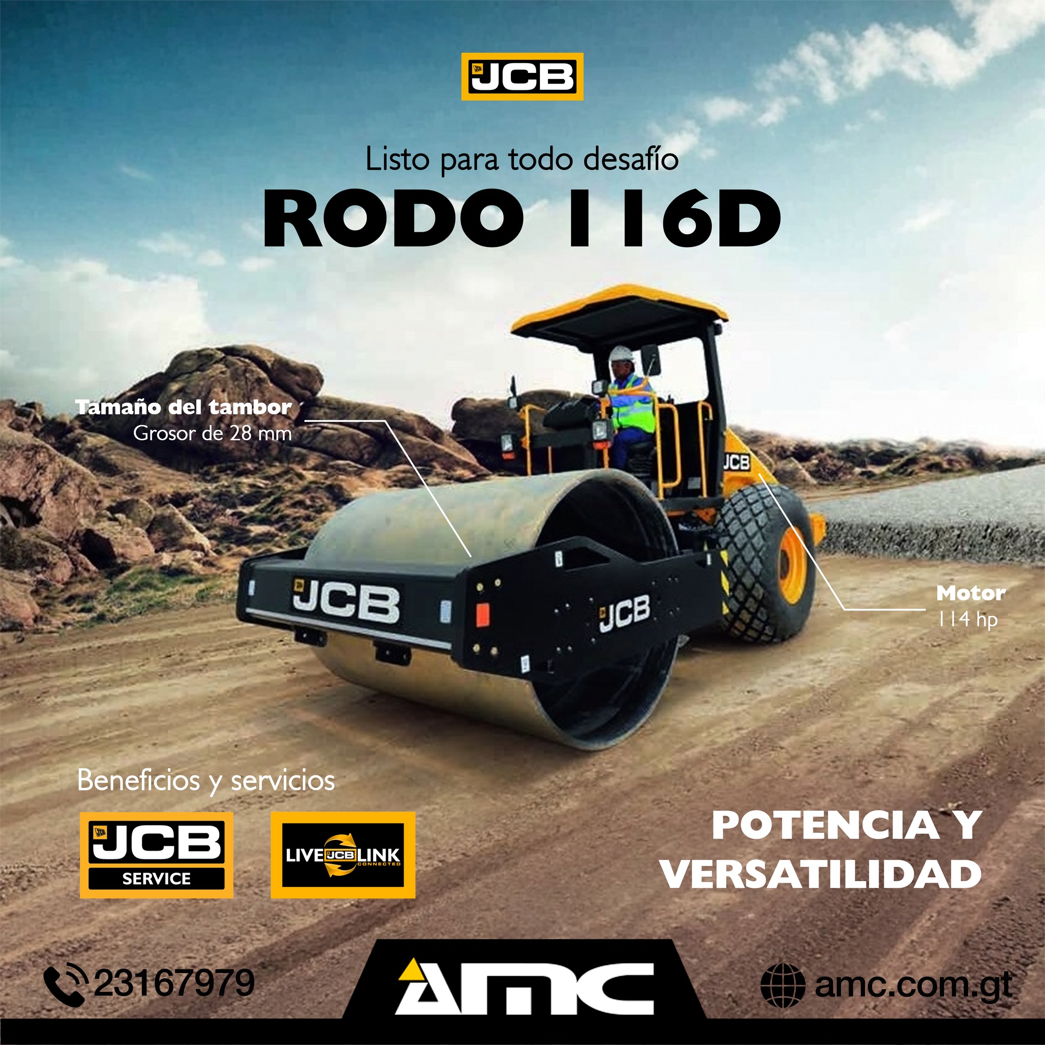 AMC - El rodo 116D está listo para cualquier desafío. Su robusto tambor ...