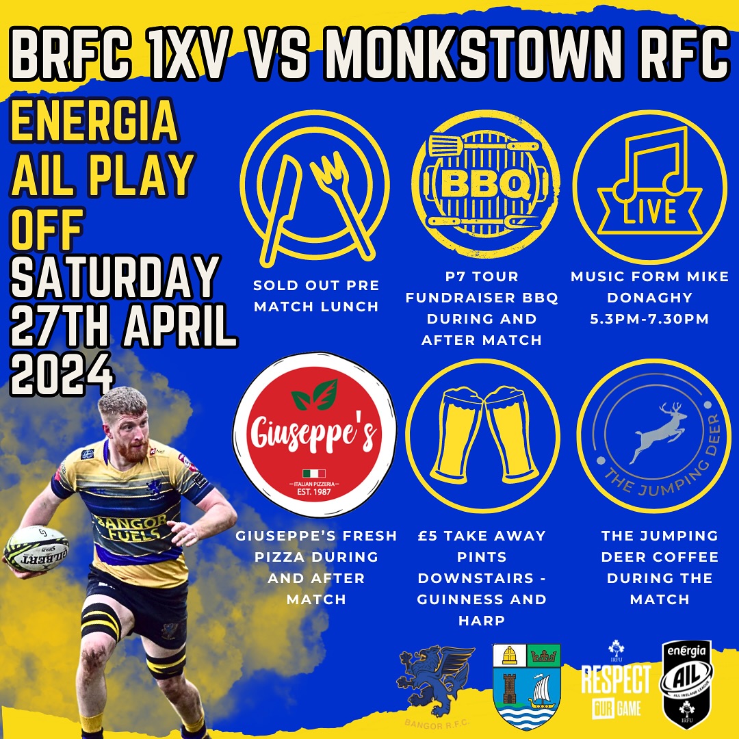 🟡🔵TODAY’S THE DAY! 🔵🟡 Get your final... - Bangor Rugby Club | Facebook