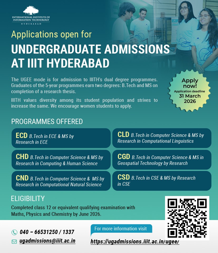 IIIT - 🚀 Admissions Now Open – UGEE Mode @ IIIT Hyderabad! 🚀 Dreaming ...
