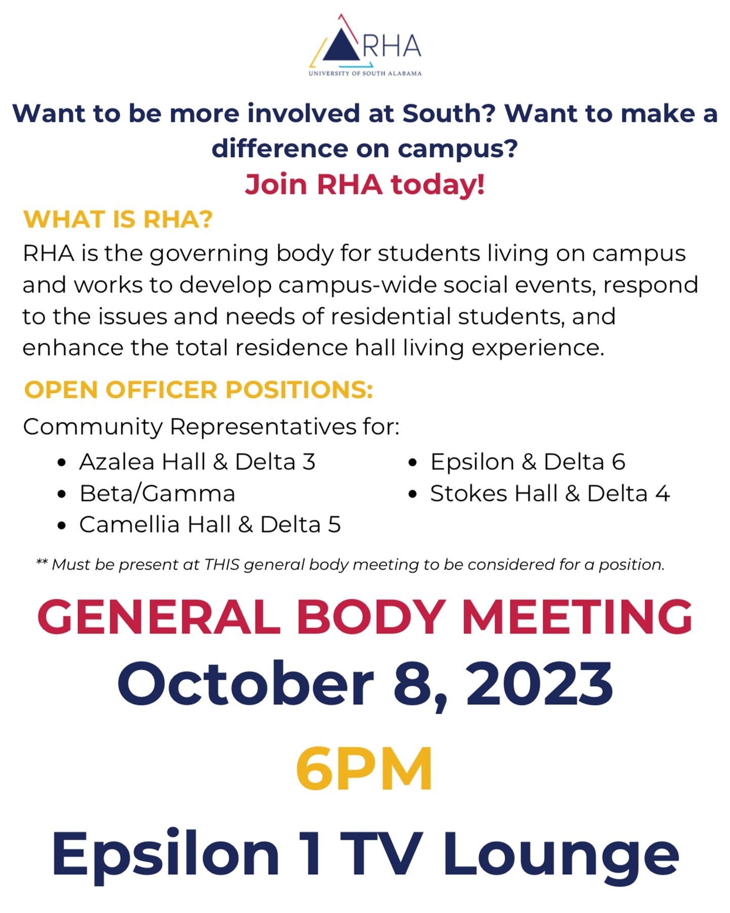 USA Residence Hall Association | Mobile AL
