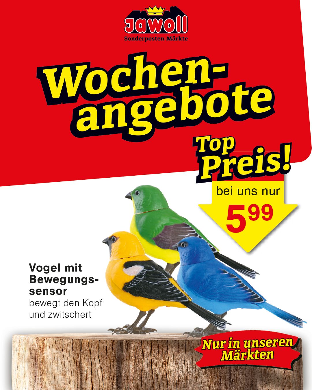 🌟 Wochenangebote bei Jawoll! 🌟 Entdecke jetzt unsere aktuellen Highlights der Woche für Garten, Alltag und kleine Genussmomente. 🗓️ Die Angebote gelten von Montag, 04.05.26 – Samstag, 09.05.26. 👉 Je