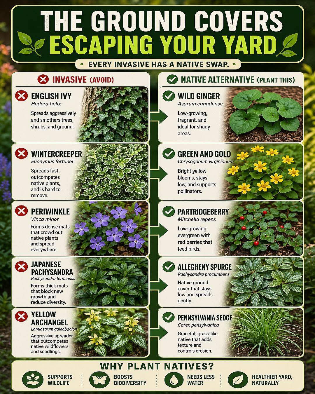 What native ground covers grow quickly in sandy soil and full sun?