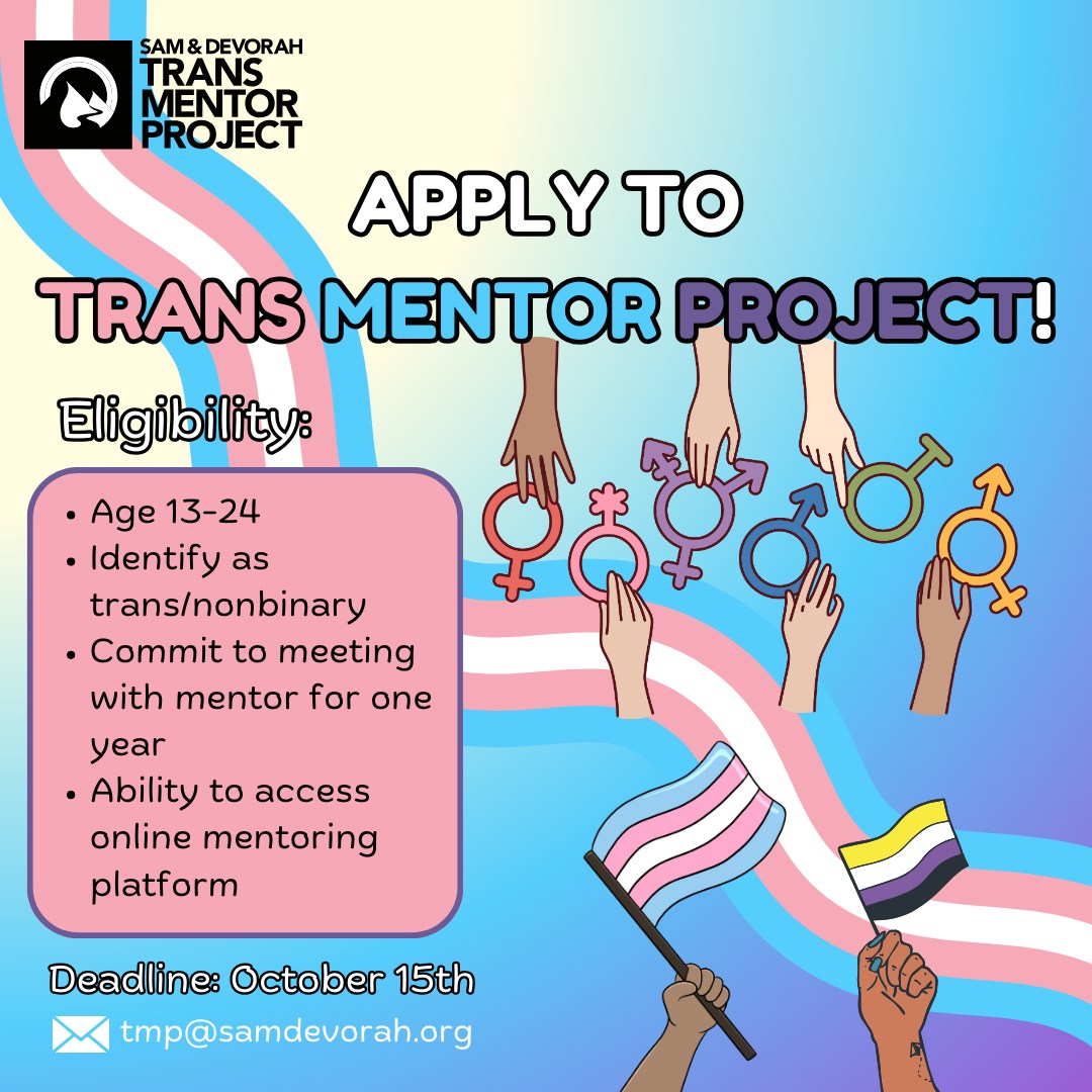 Sam and Devorah Foundation for Trans Youth - Applications for mentees ...
