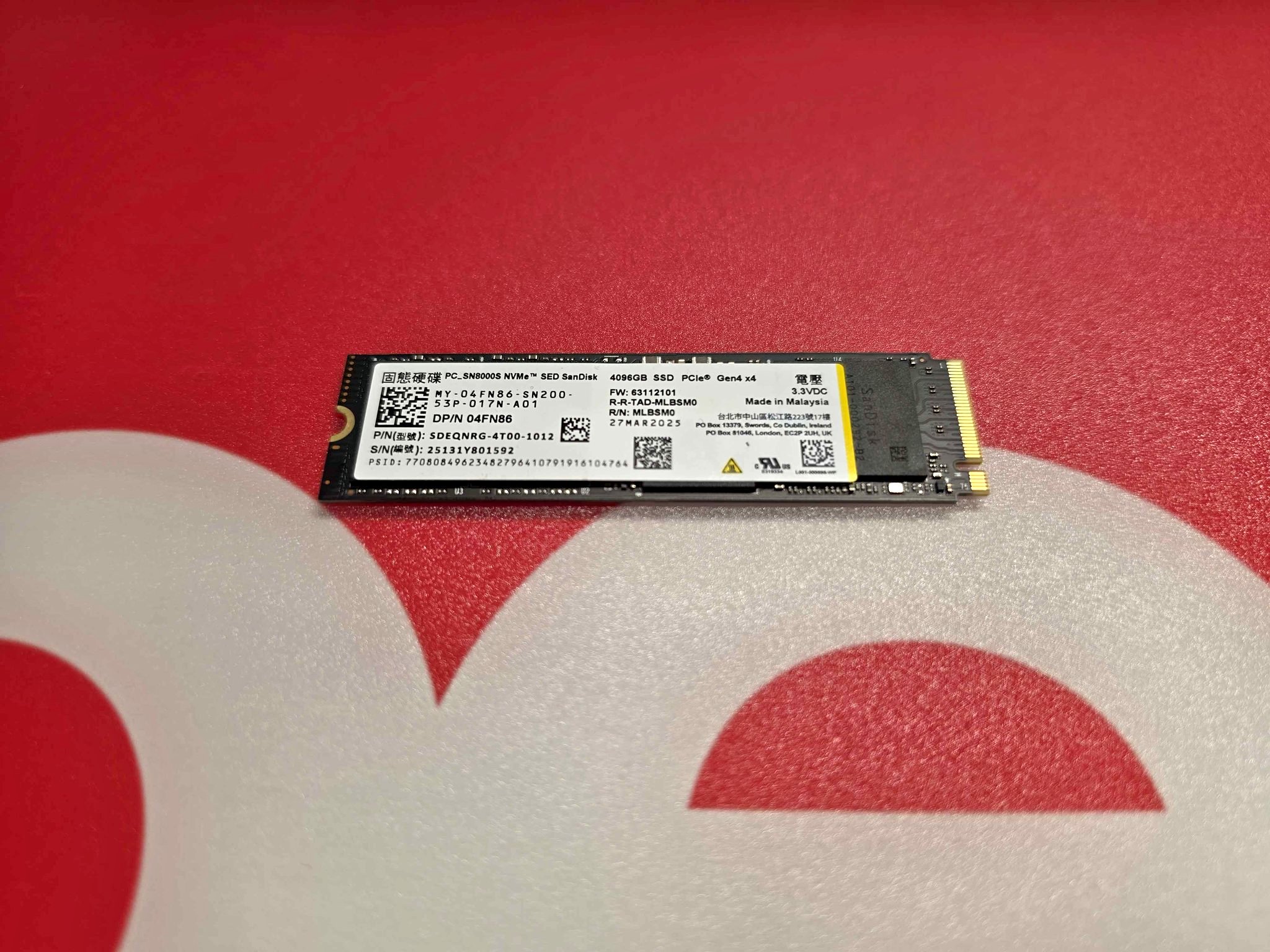 Sandisk PC SN8000S 4Tb M.2 Gen 4 Nvme SSD Storage - Fabric - Penaga ...