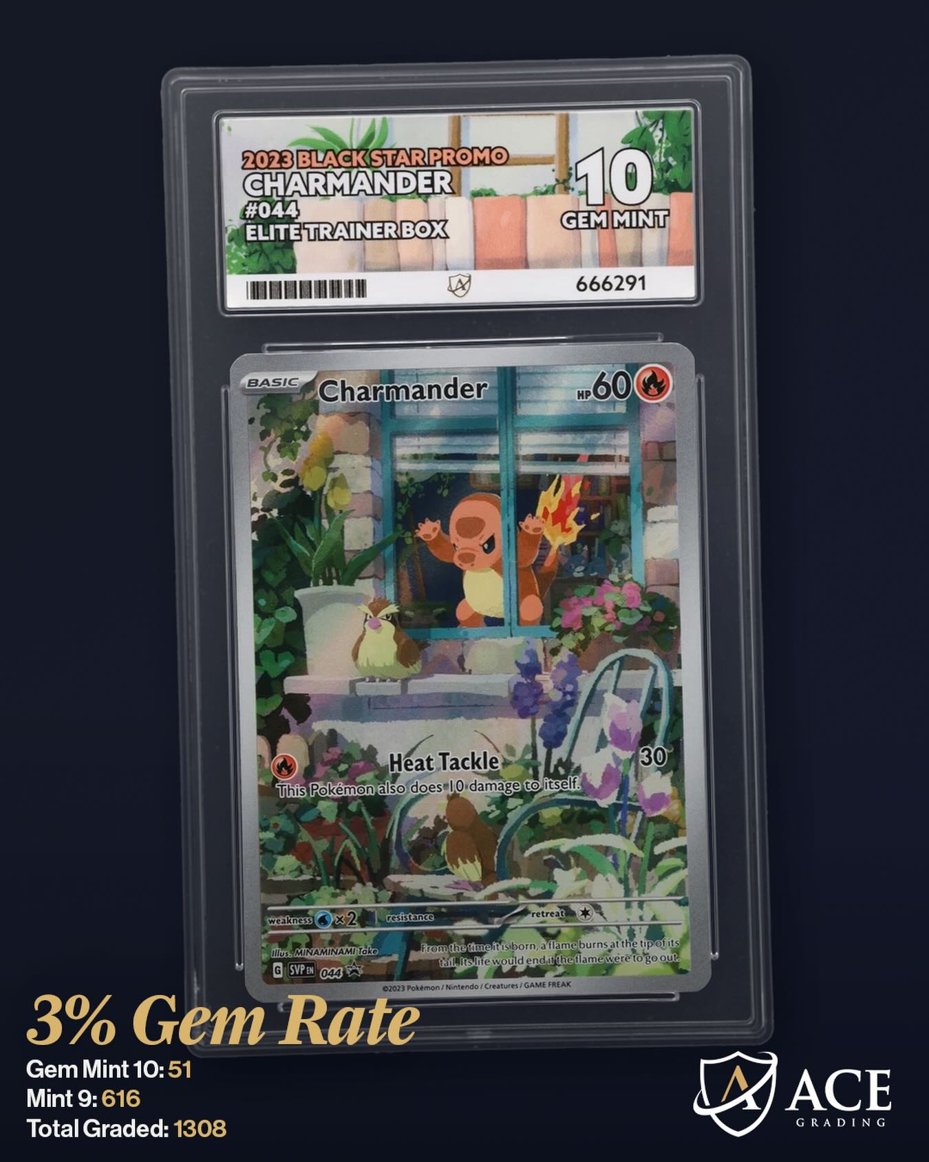Gem mint Magic: The Gathering card graded by ACE Grading