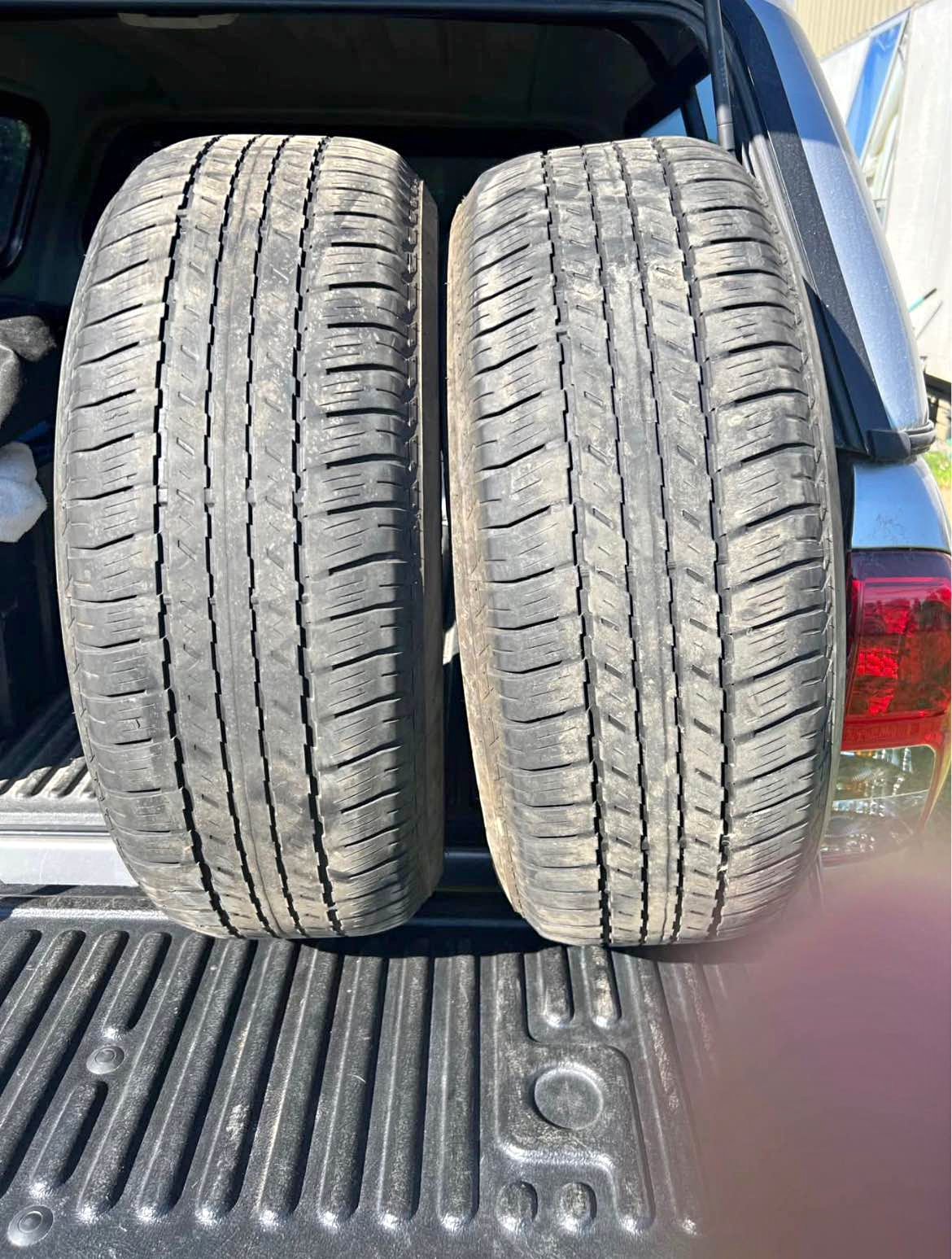 265-60-R18 2 Tyres passed WOF Too good to toss out Free! I brought a ...