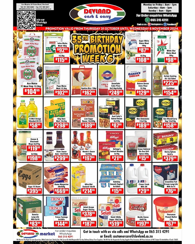 Weekly specials right here at... - Devland Cash and Carry
