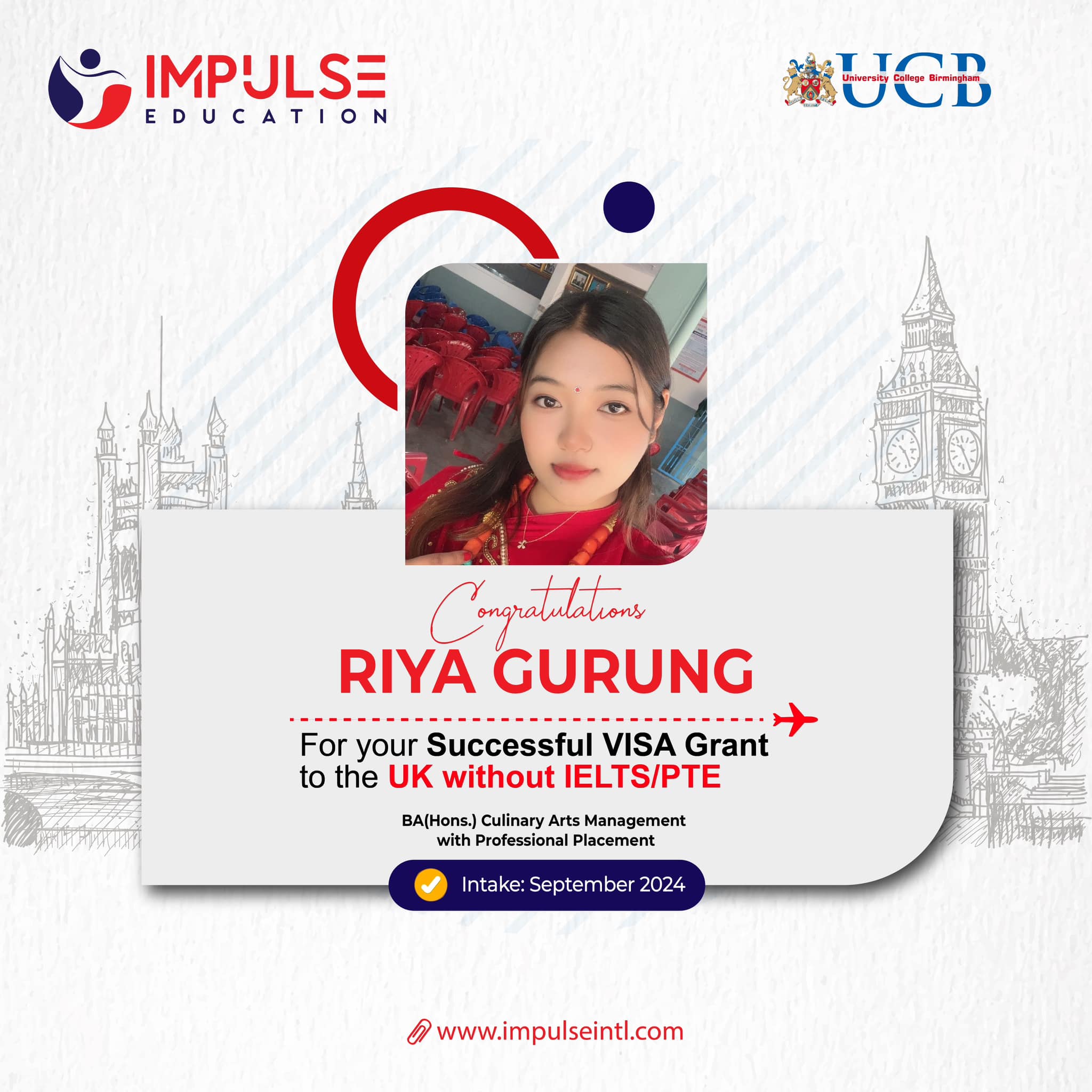 Congratulations, MS. RIYA on securing... - Impulse Education