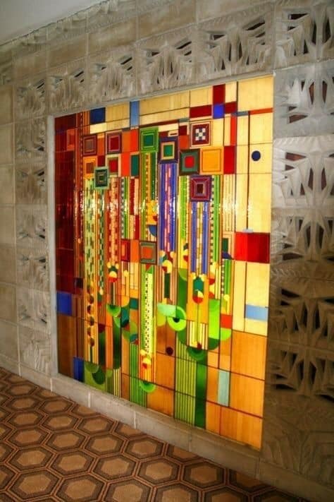 Stained glass, Frank Lloyd Wright Arizona Biltmore Hotel, Phoenix