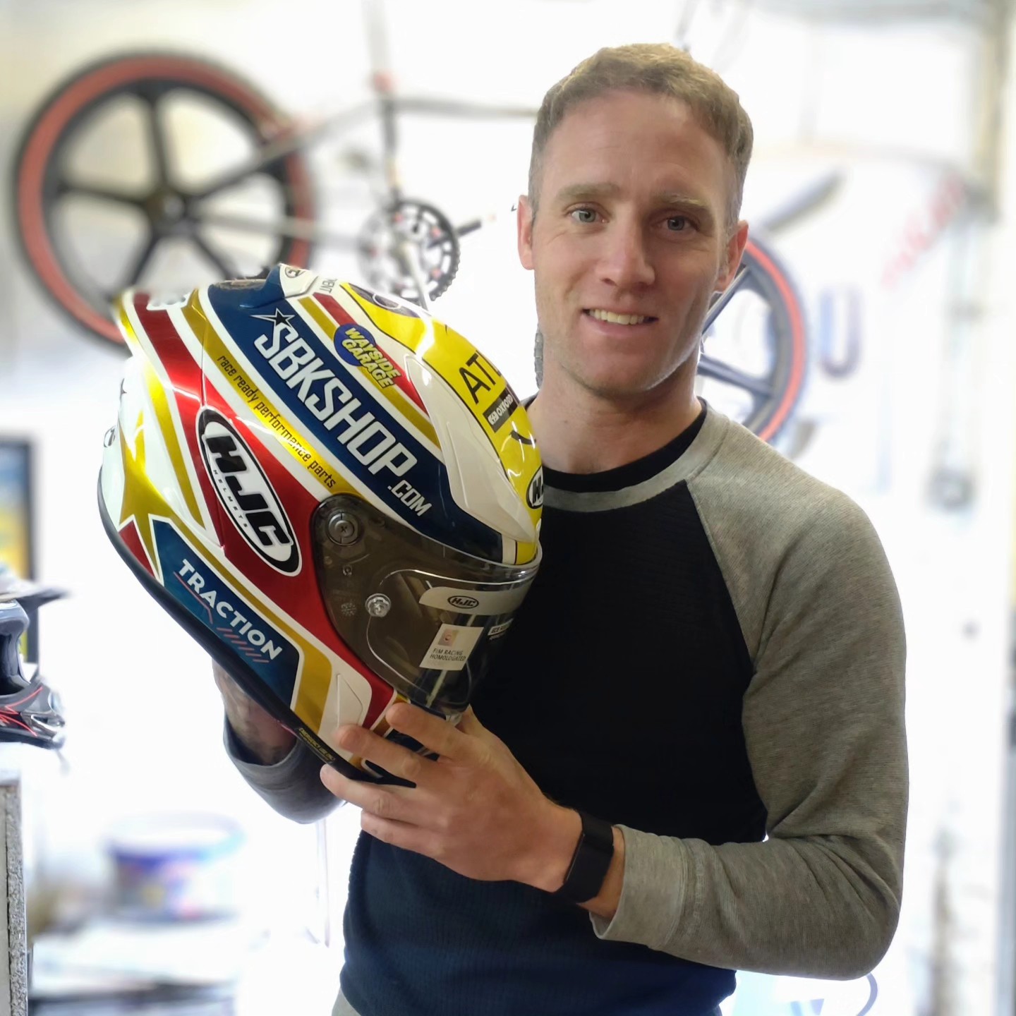 TJC Design - New helmet day for @tommybridewell . Retro...