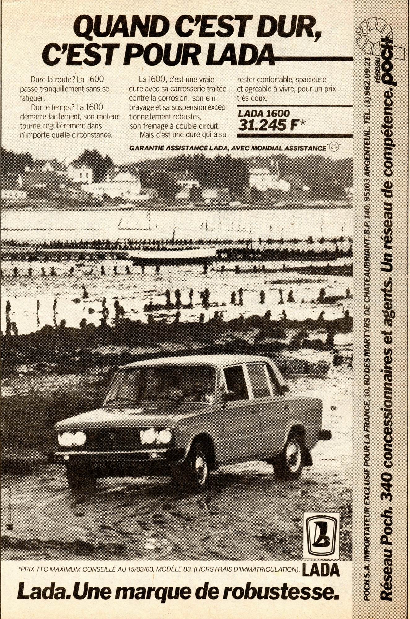 80s LADA 1600 (VAZ 2106) France ad