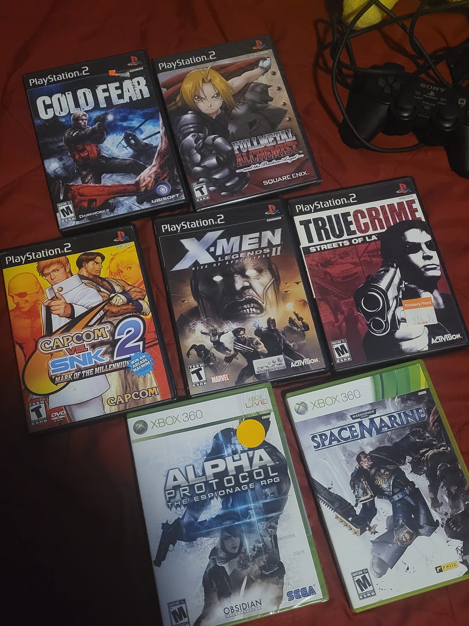 Xbox 360 and PlayStation 2 game haul