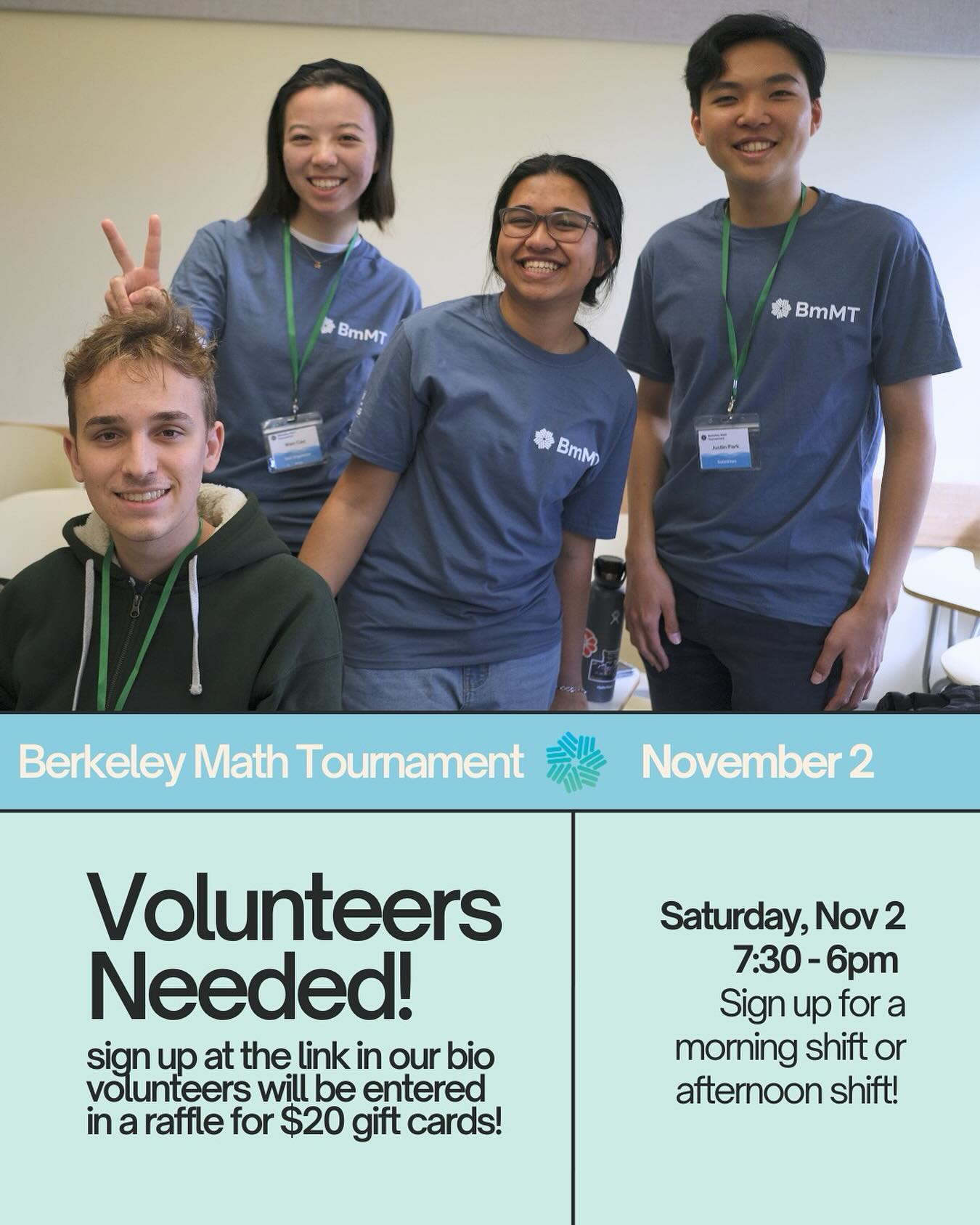Berkeley - Hi all! Berkeley Math Tournament is back this November 2nd ...