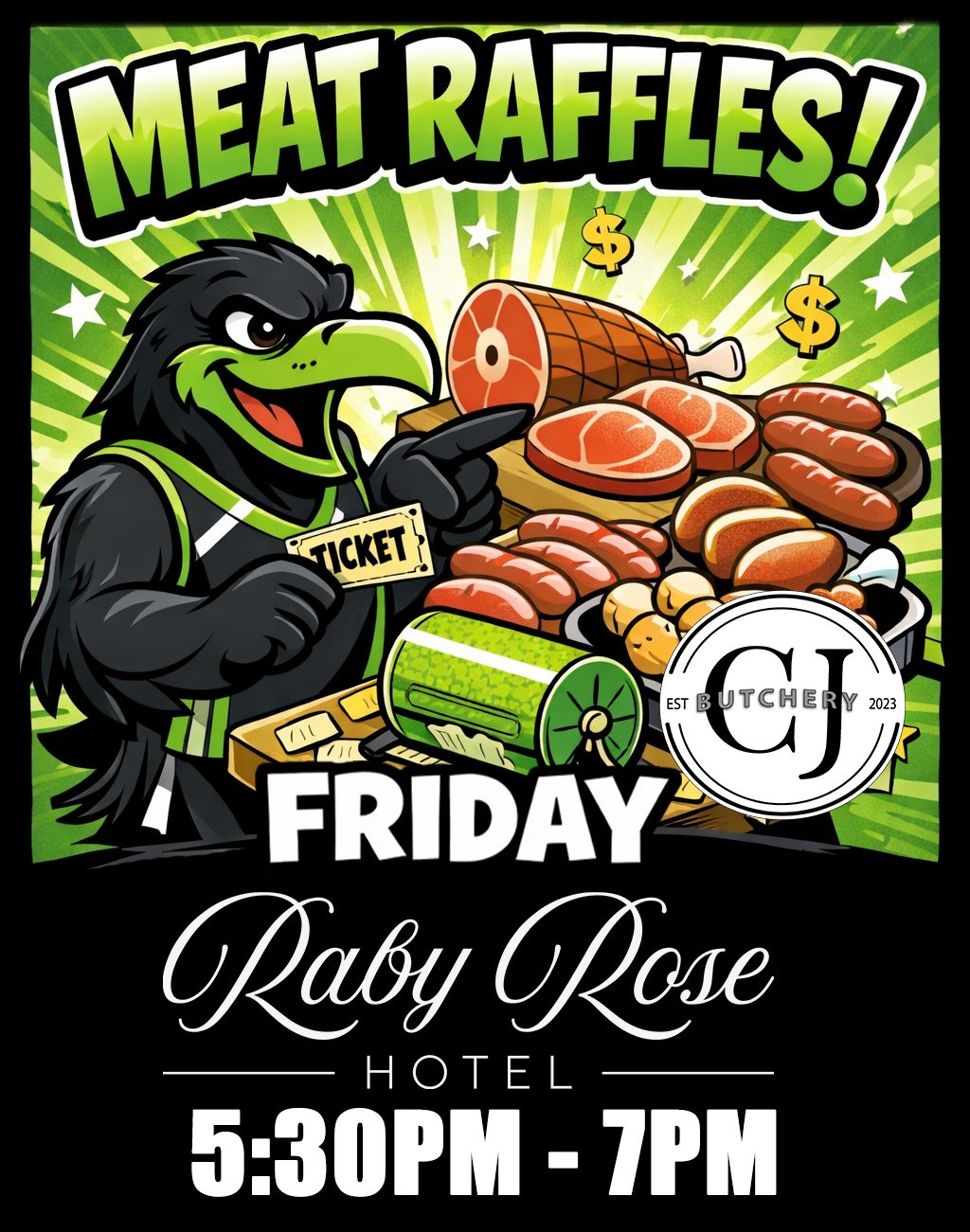 Emerald - 💚🖤🤍 FRIDAY MEAT RAFFLES ARE ON! 🤍🖤💚 We’re firing up the Meat ...