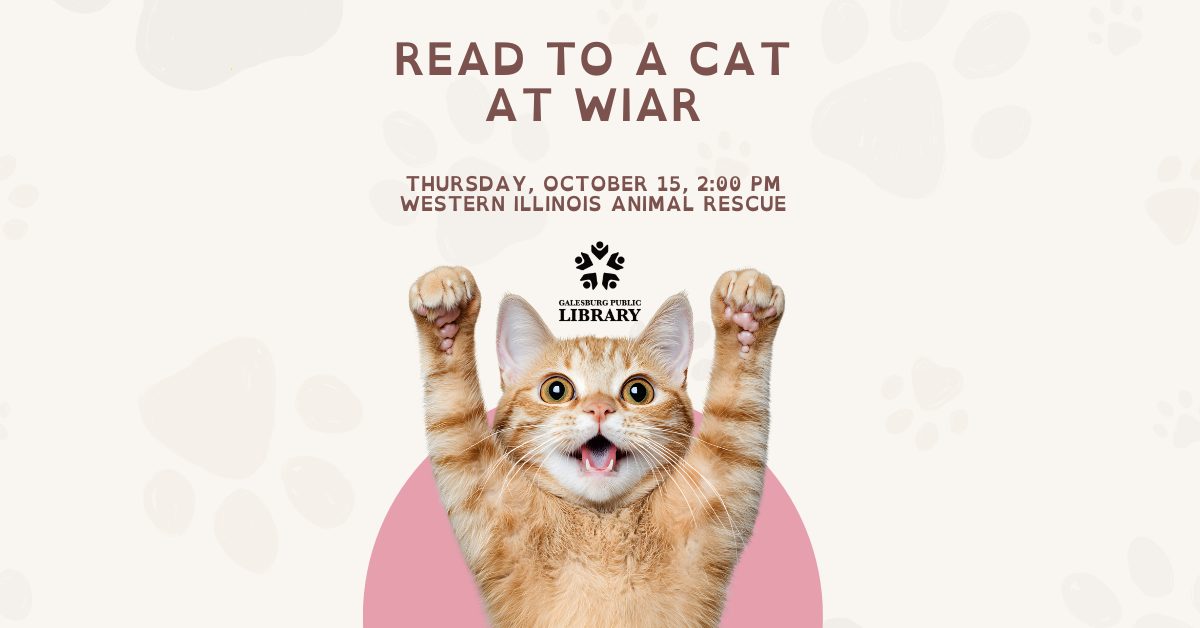 Read to a Cat at Westen Illinois Animal Rescue