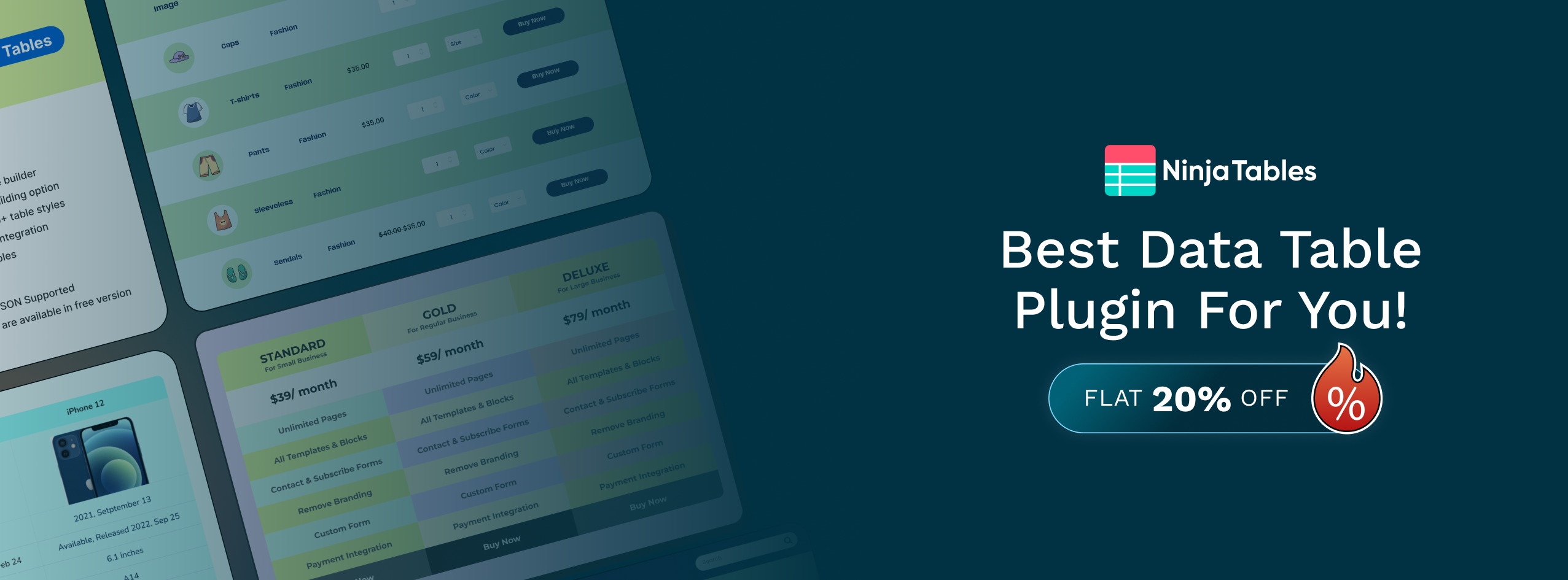 Ninja Tables - Easiest Table Builder Plugin In WordPress