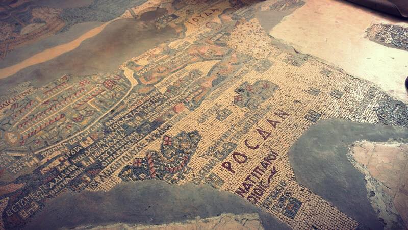 Jordanian Stuff - The #Madaba #Mosaic Map is a unique piece of art ...