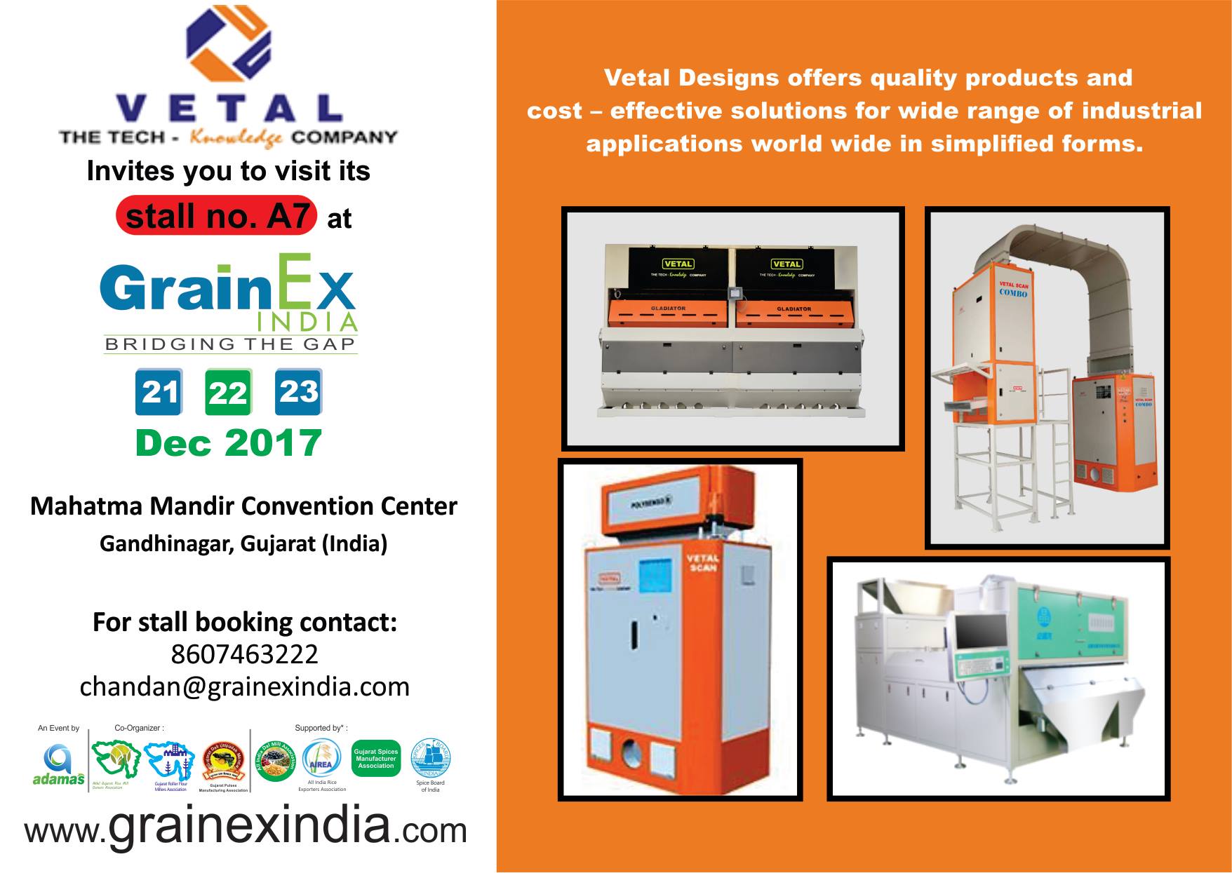 Vetal Color Sorter cordially invite... - Rice Milling Expo | Facebook