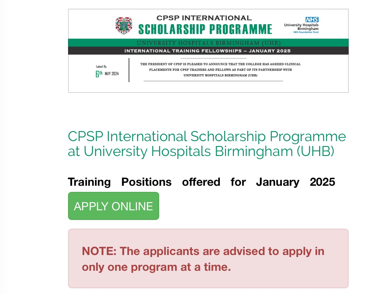CPSP MTI program 2025 Last date to... - My Medical Career | Facebook