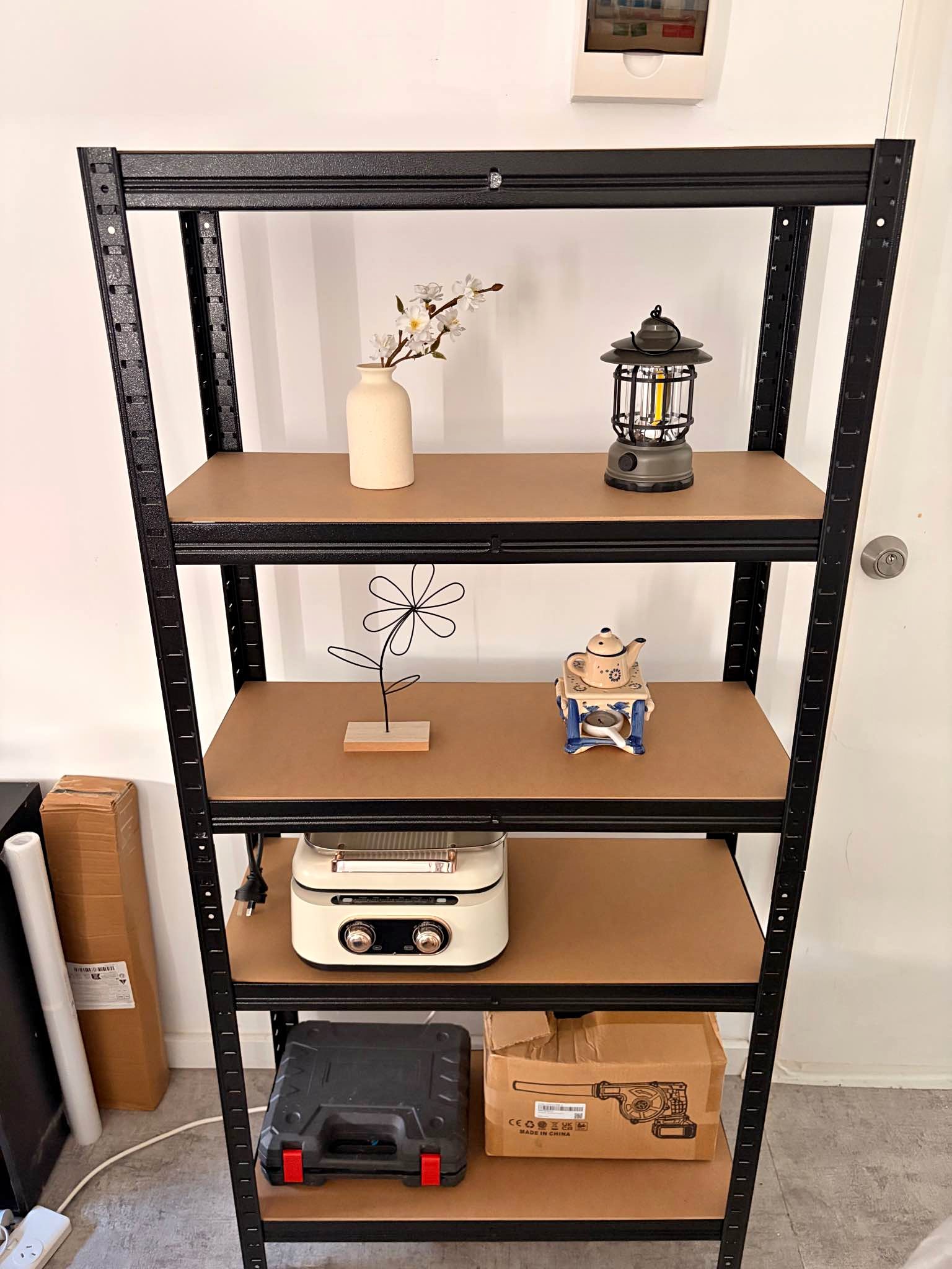 Metal Storage Shelf Rack | 5 Tier Shelving Unit | Garage / Warehouse ...