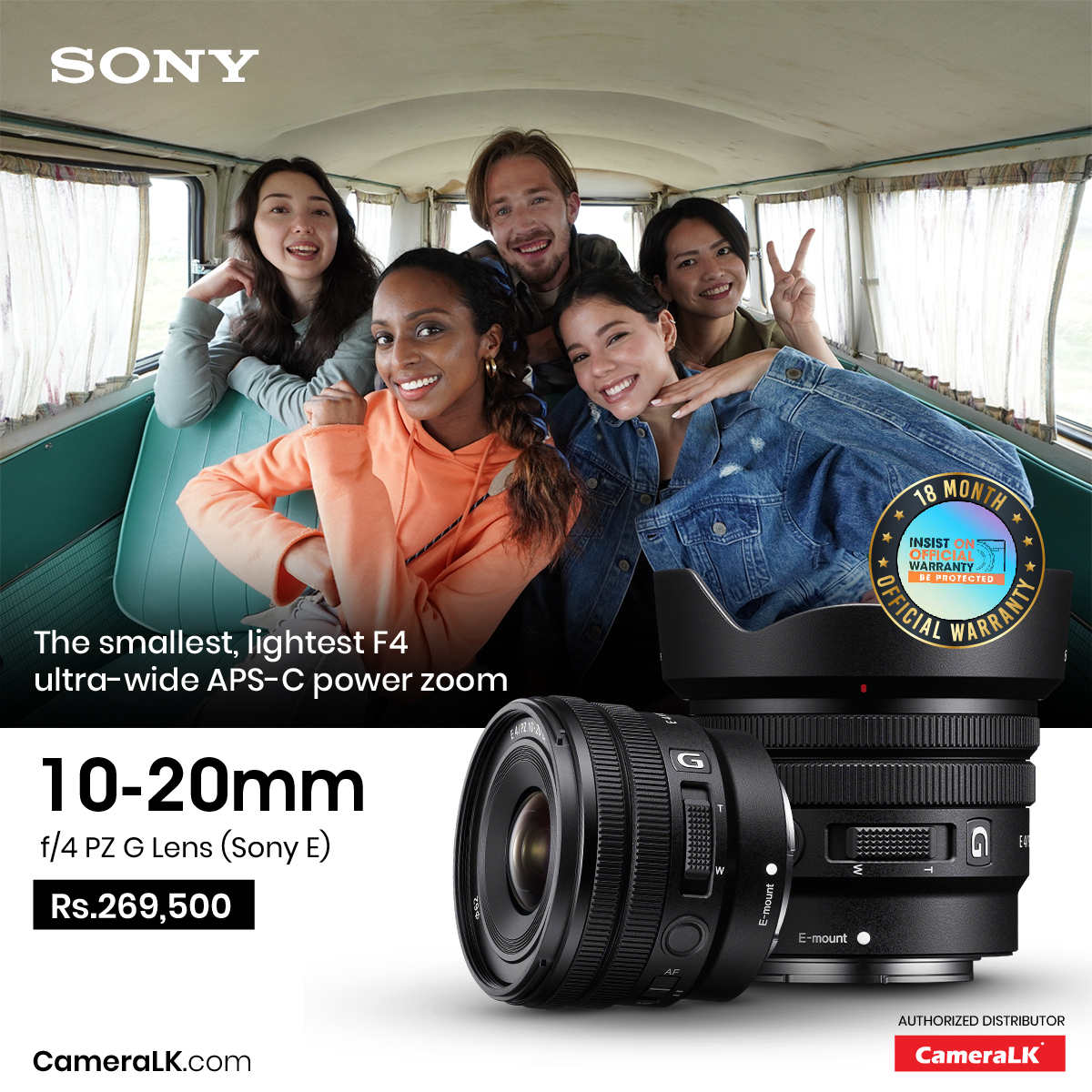 CameraLK Store - Sony E 10-20mm f/4 PZ G Lens Shop Online...