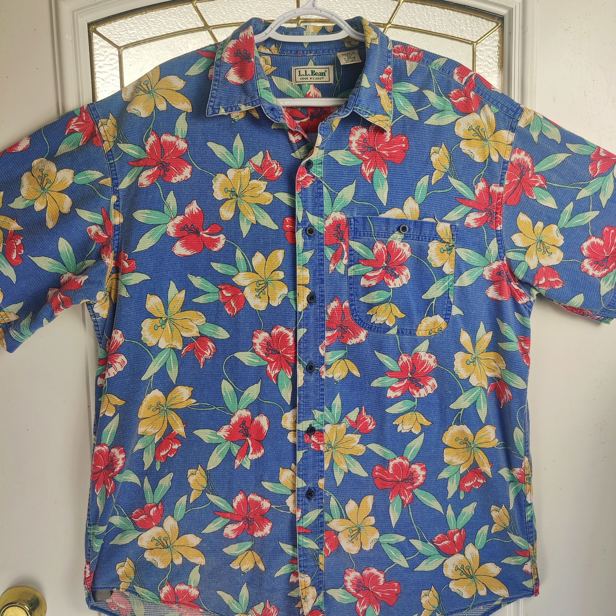 Late 80s LL Bean denim shirt with extended rear shirttail