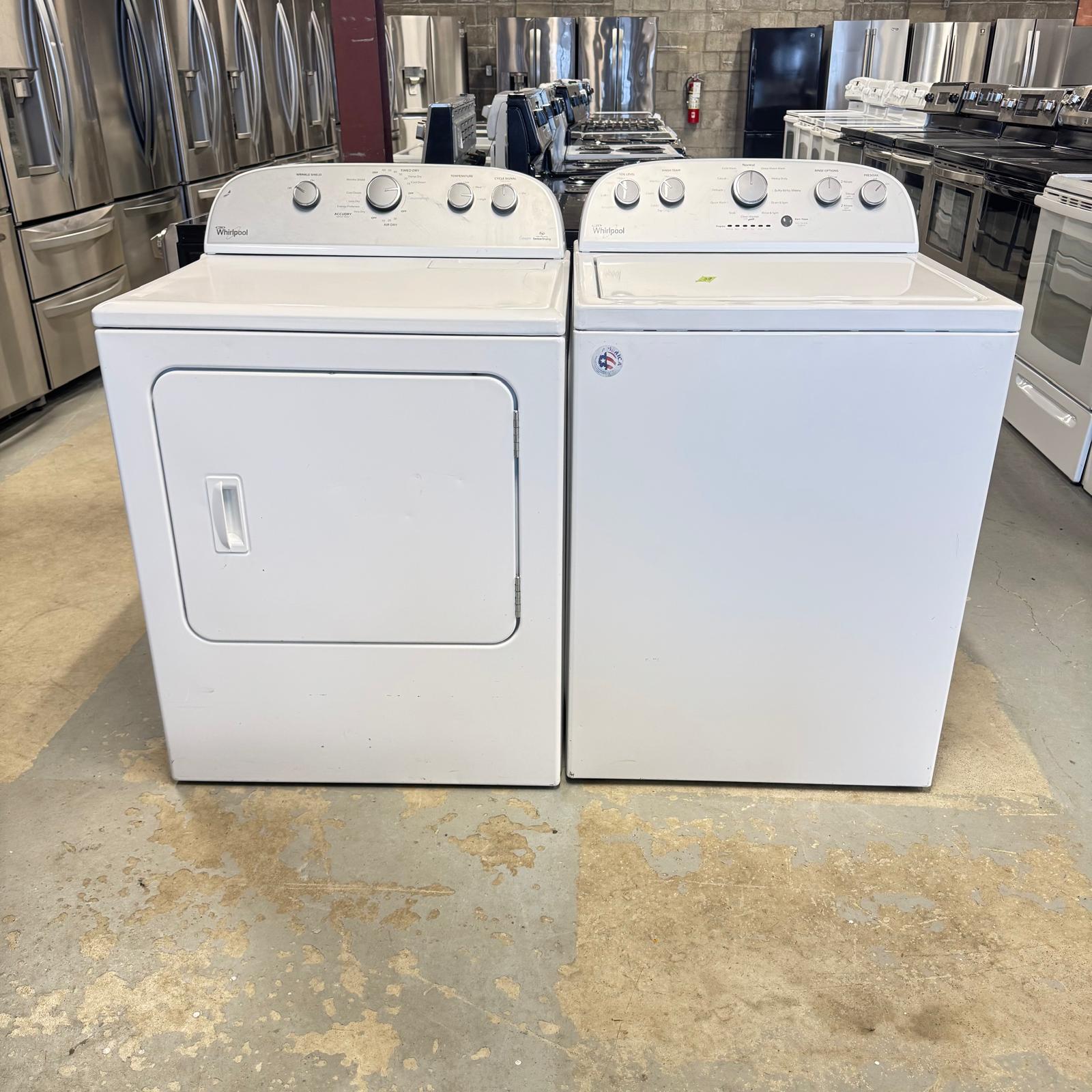 KL - Whirlpool Used Washer Dryer Set WTW4800BQ YWED49STBW washer dryer ...