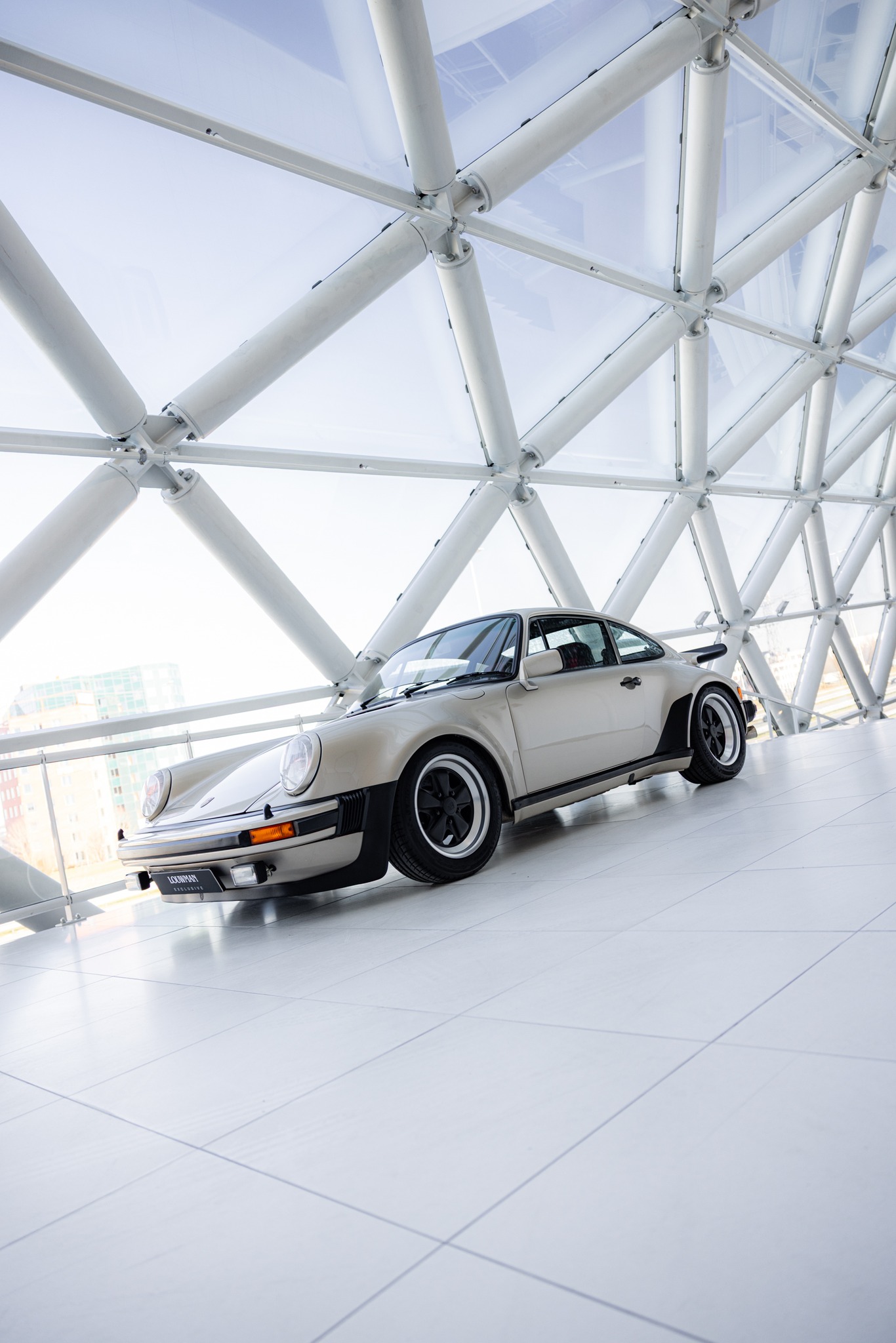 The iconic “whale tail” of the Porsche 930 Turbo wasn