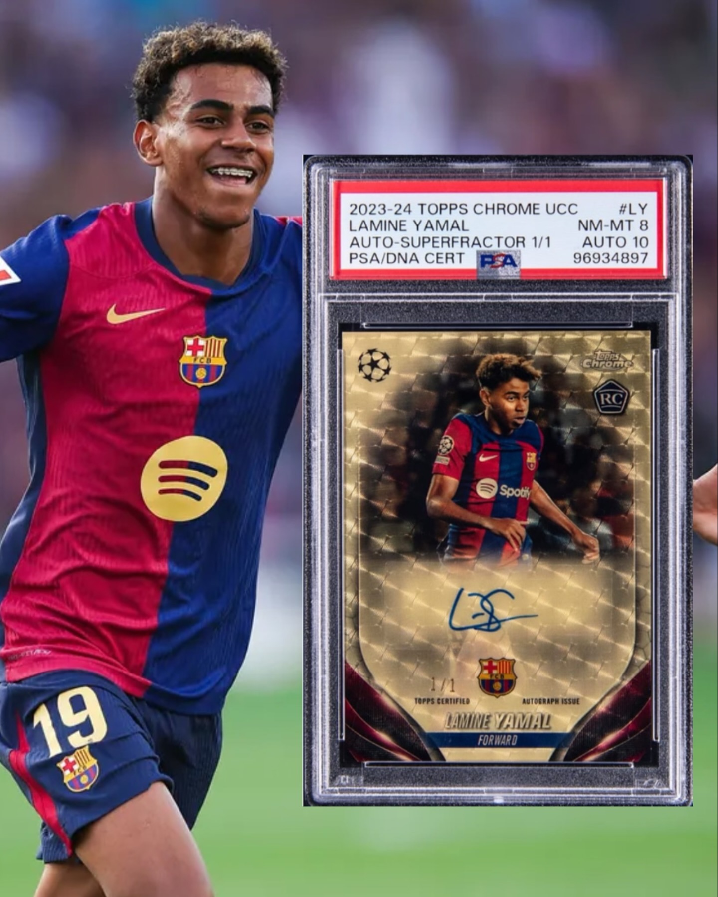 Northof7cards - This Lamine Yamal Superfractor 1/1 is currently 