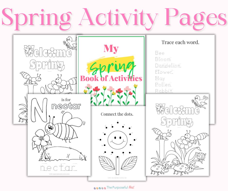 The Purposeful - 🌷 Grab these free printable spring activity pages to ...
